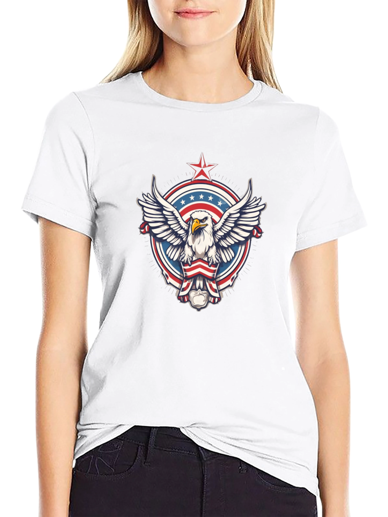 American Eagle Graphic T-Shirt - Patriotic Style