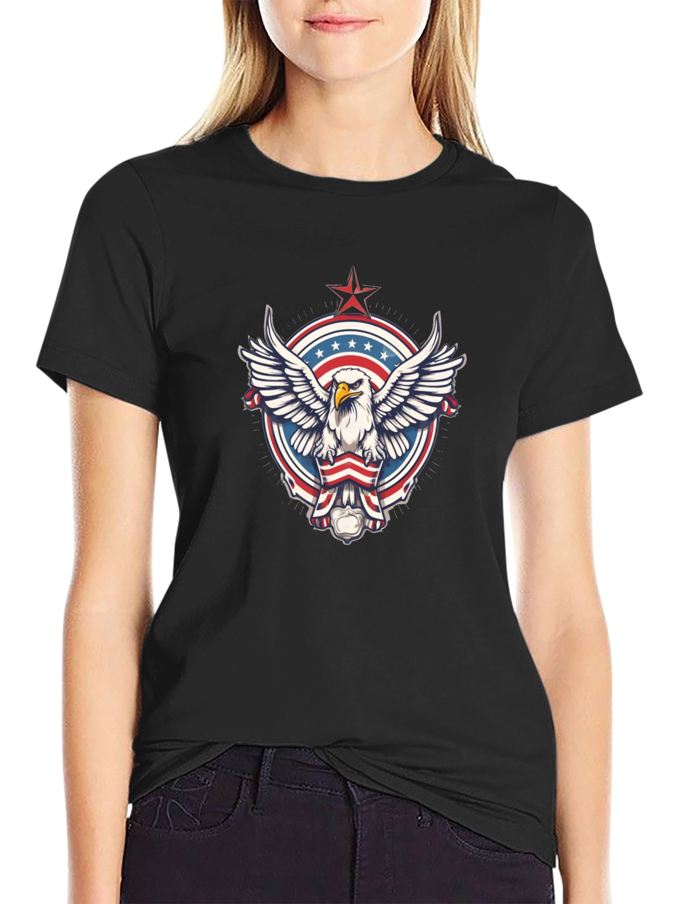 American Eagle Graphic T-Shirt - Patriotic Style