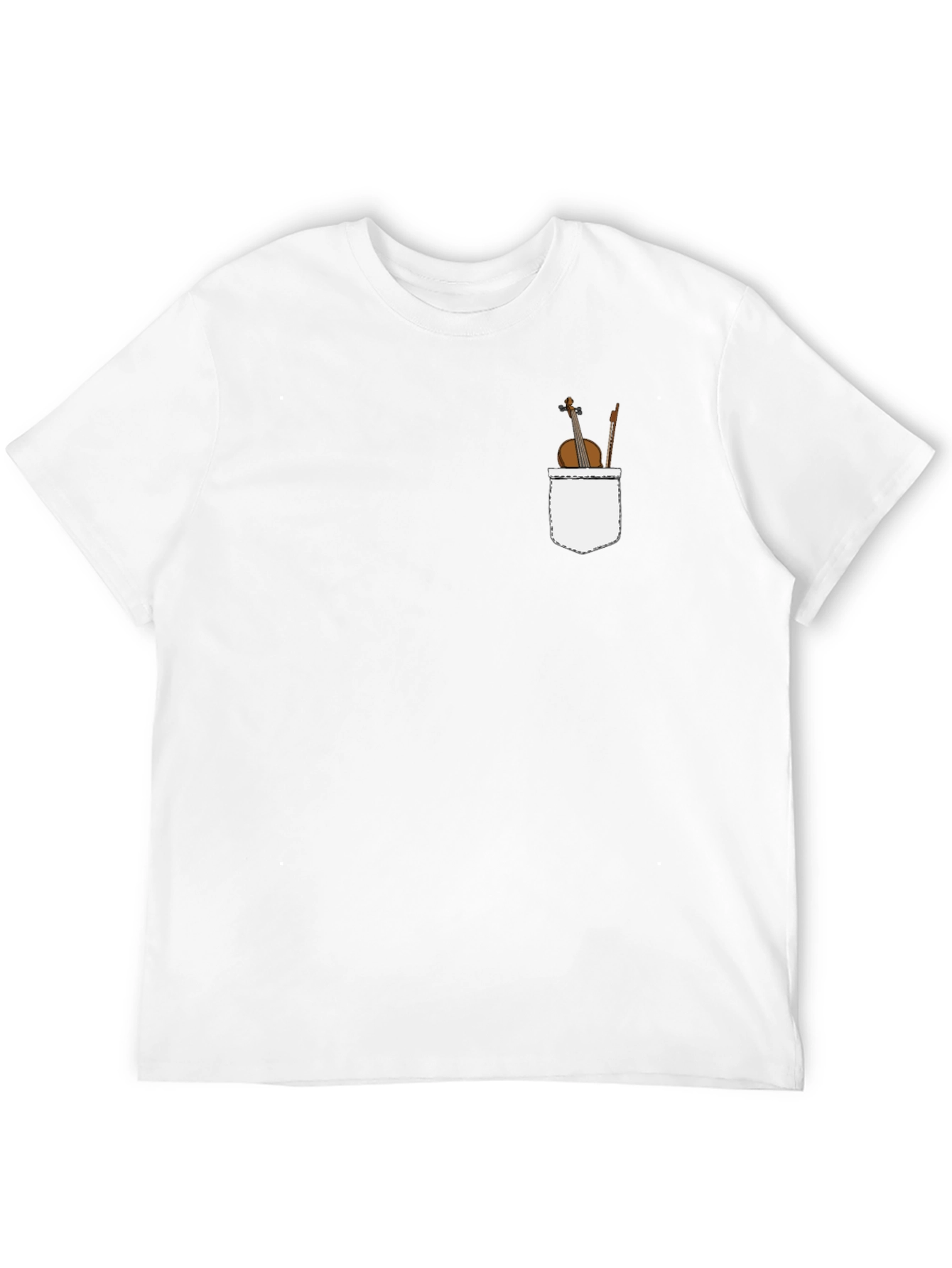 Violin Pocket Graphic Tee - Classic Black T-Shirt