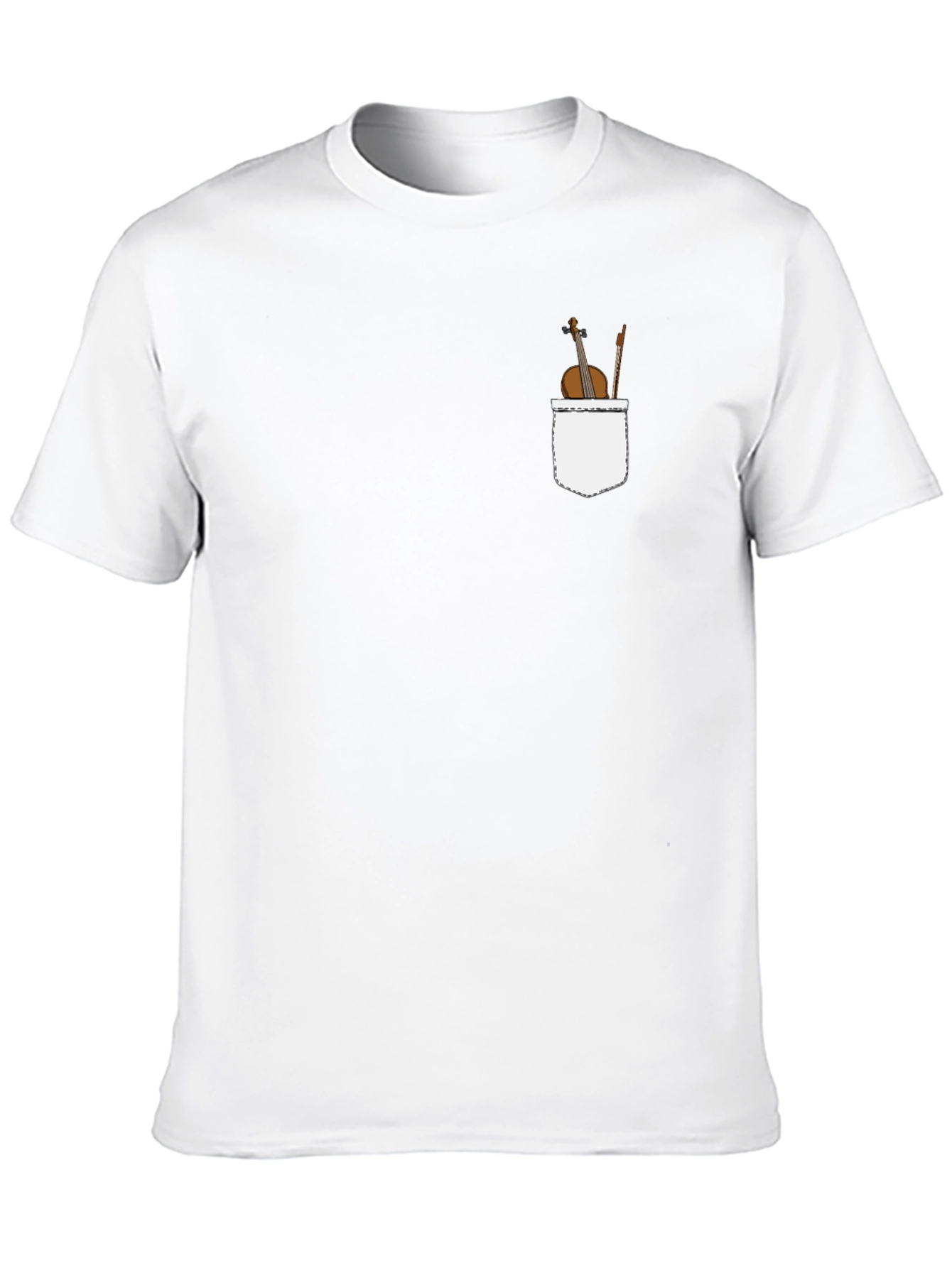 Violin Pocket Graphic Tee - Classic Black T-Shirt