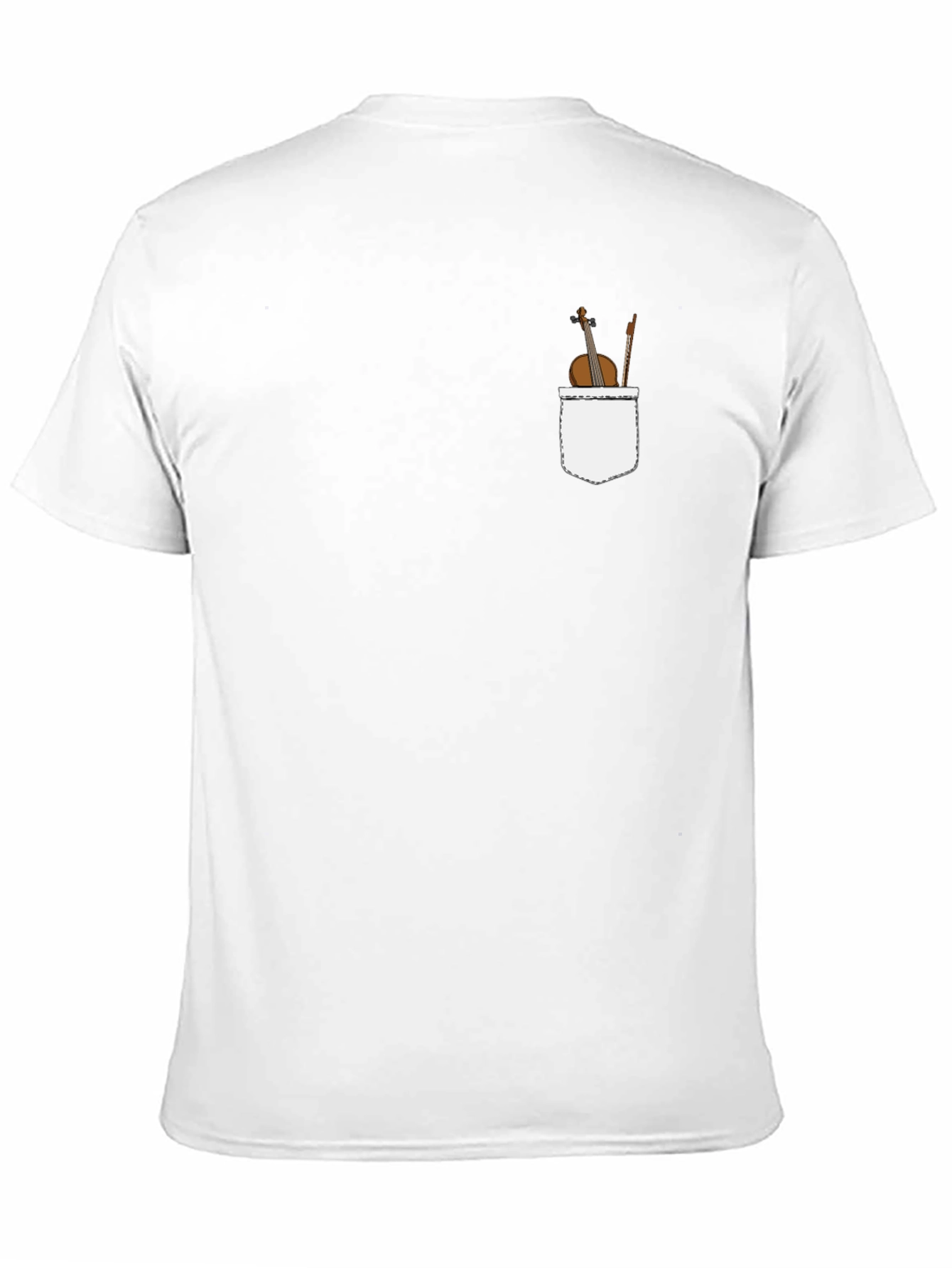 Violin Pocket Graphic Tee - Classic Black T-Shirt