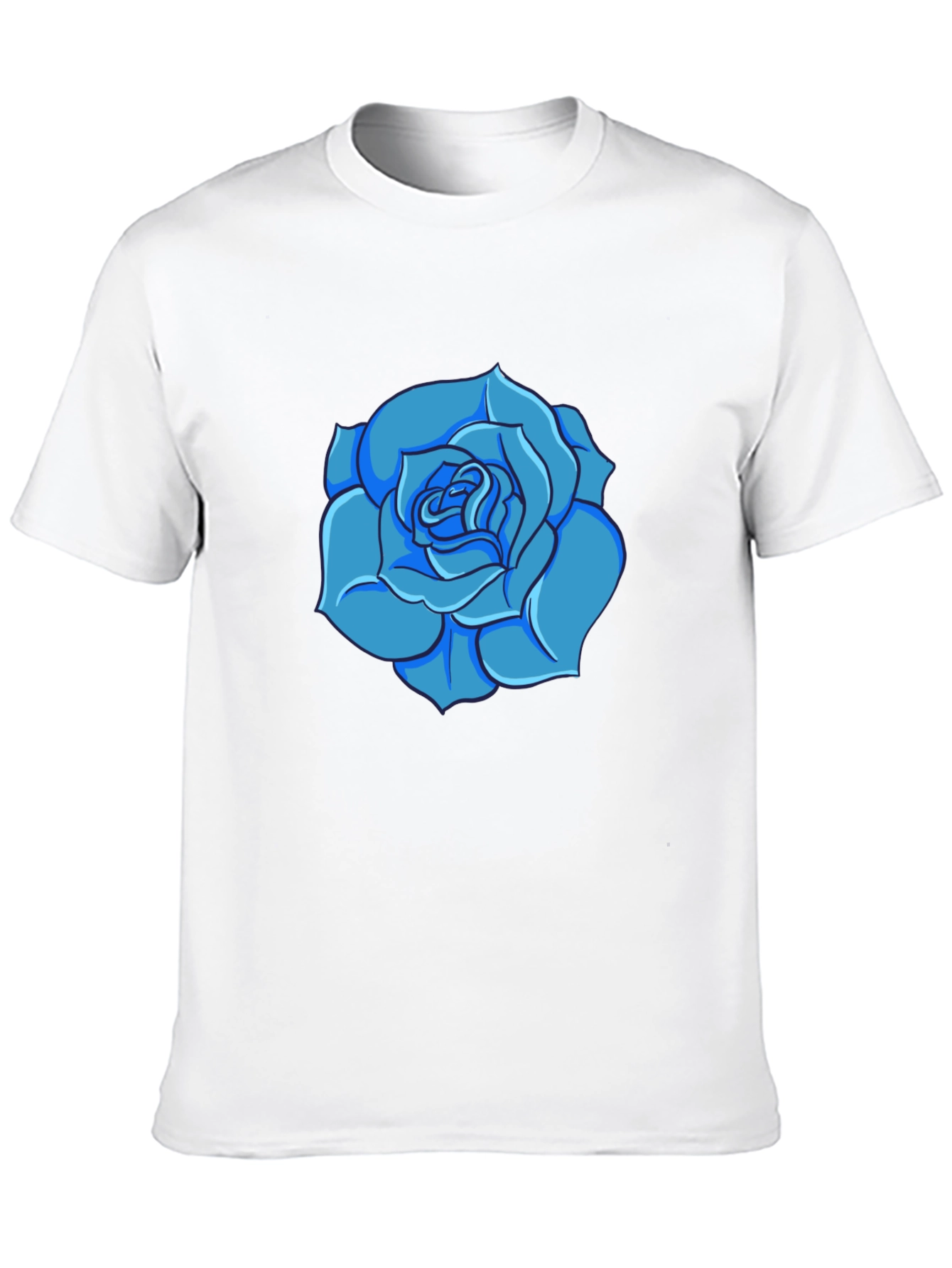 Blue Rose Graphic T-Shirt - Modern Style