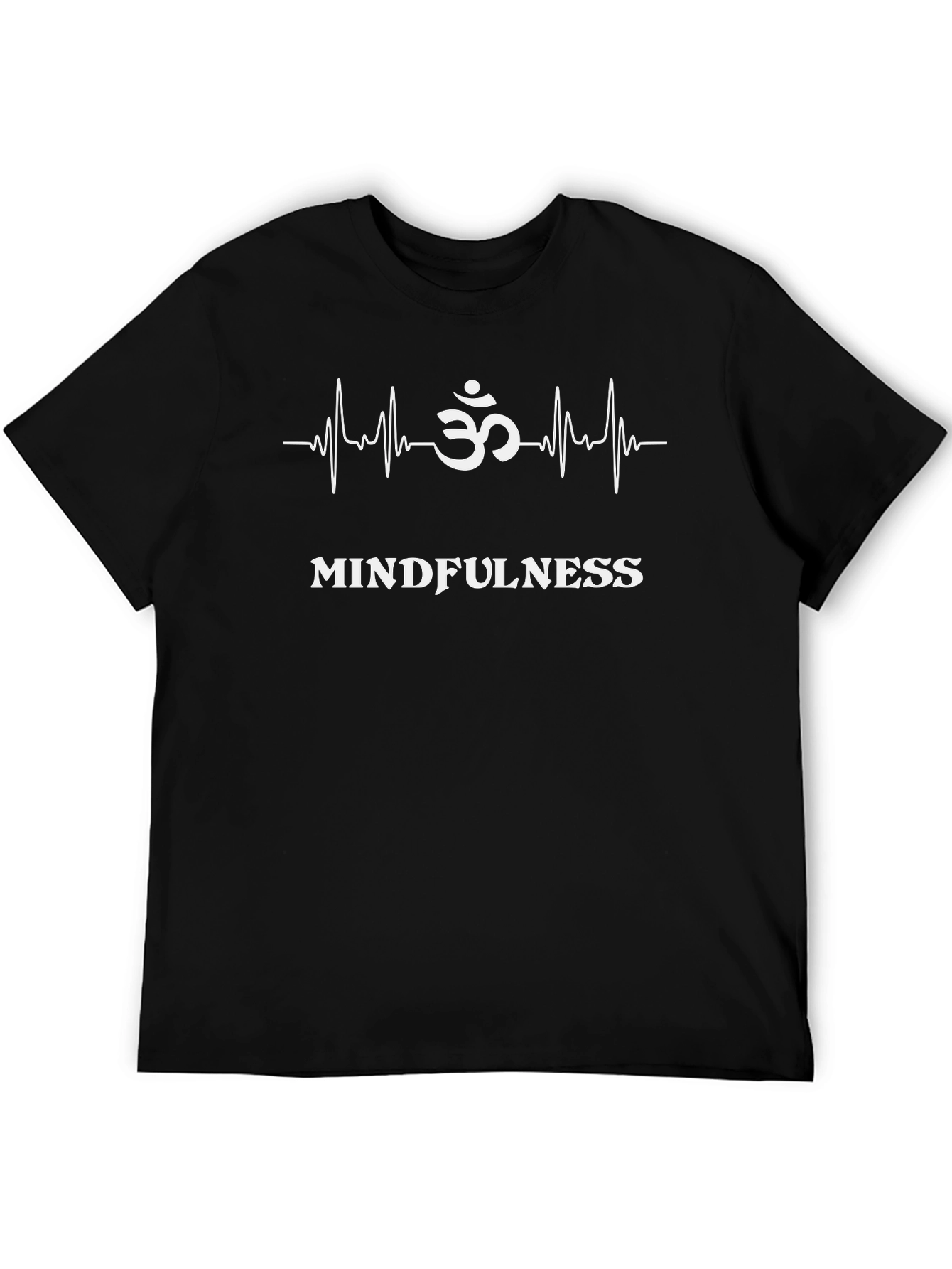 Mindfulness Om Heartbeat T-Shirt - Yoga Meditation Tee