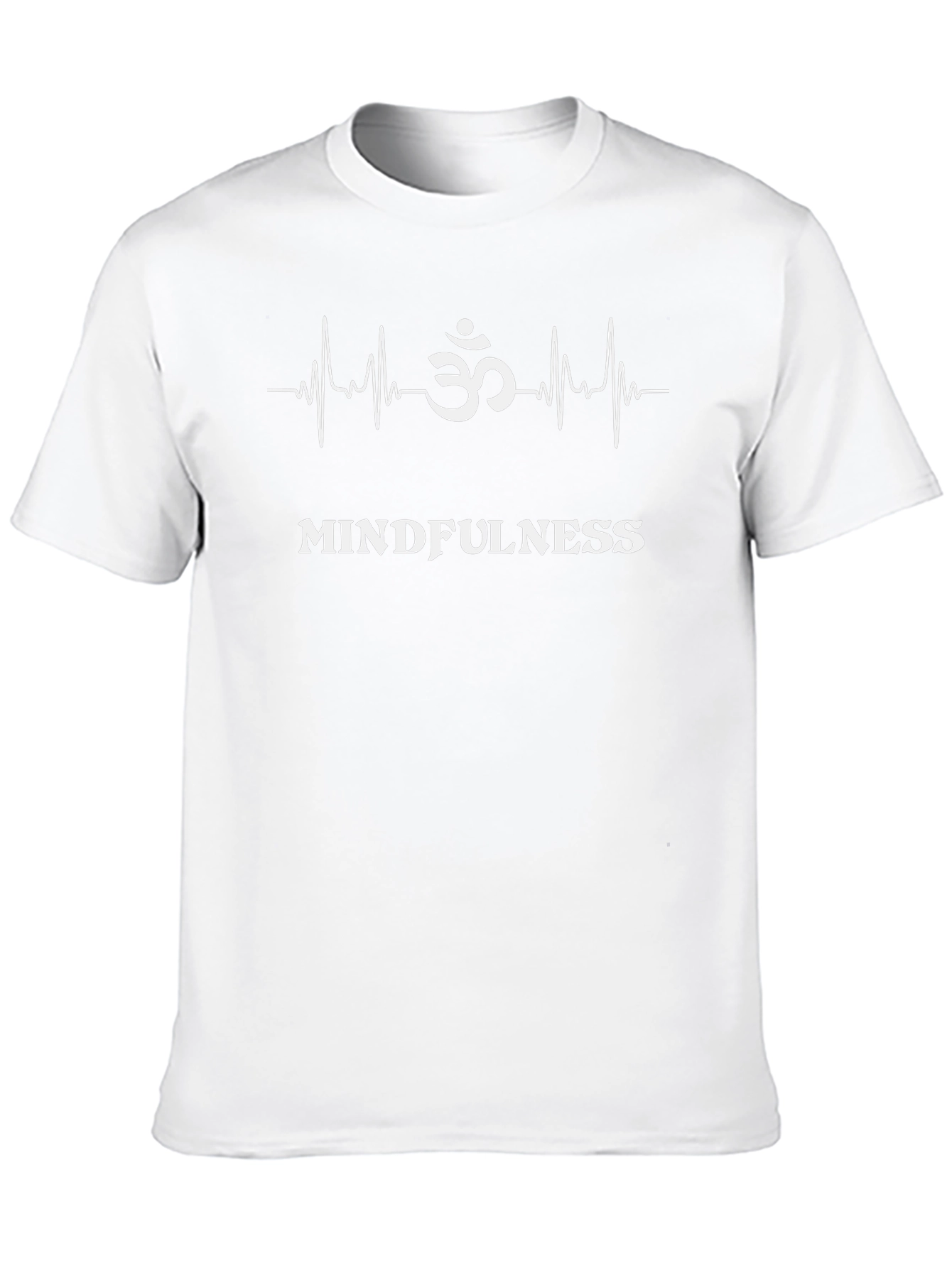 Mindfulness Om Heartbeat T-Shirt - Yoga Meditation Tee