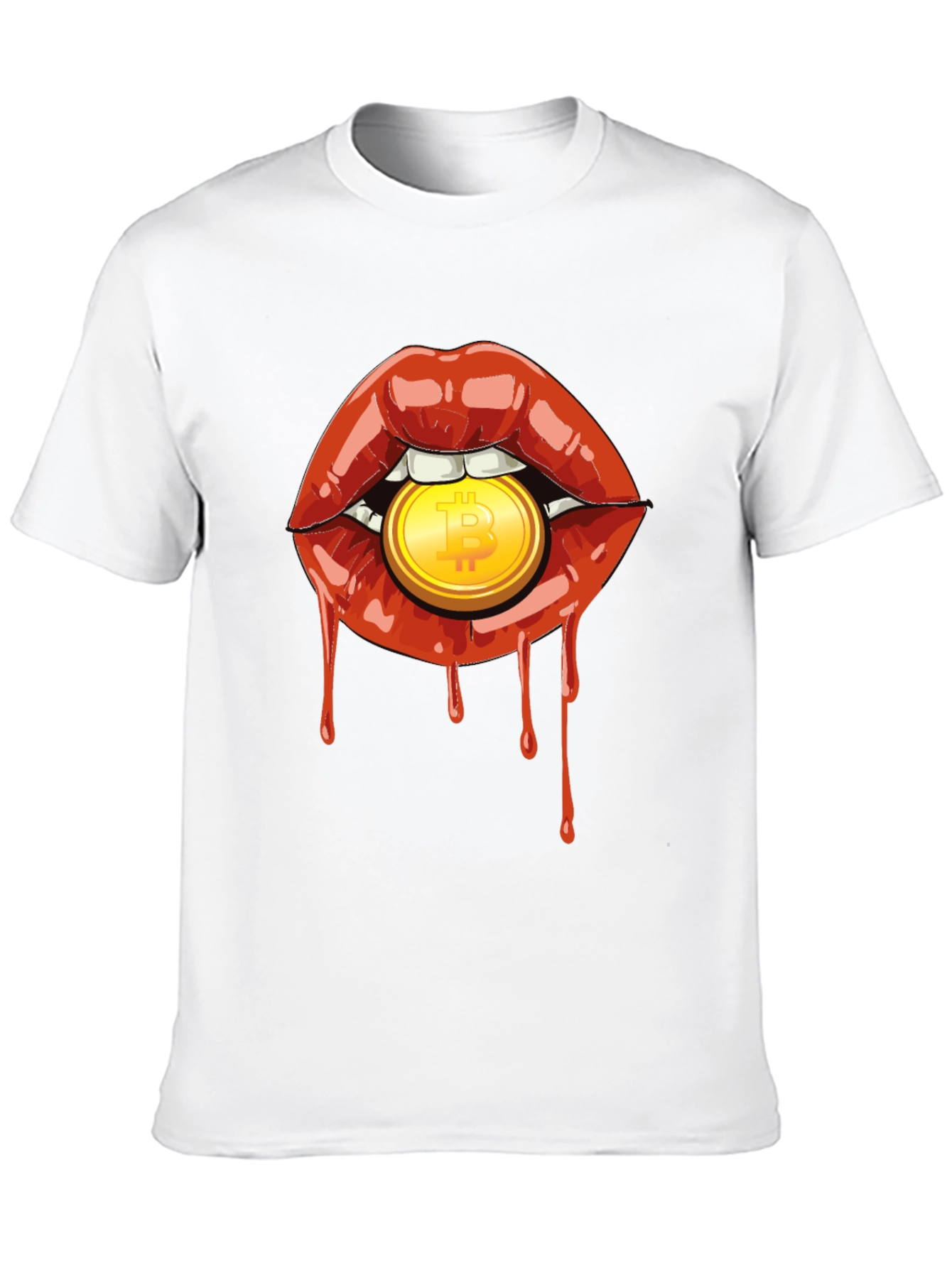 Bitcoin Lips Graphic Tee - Crypto Fashion