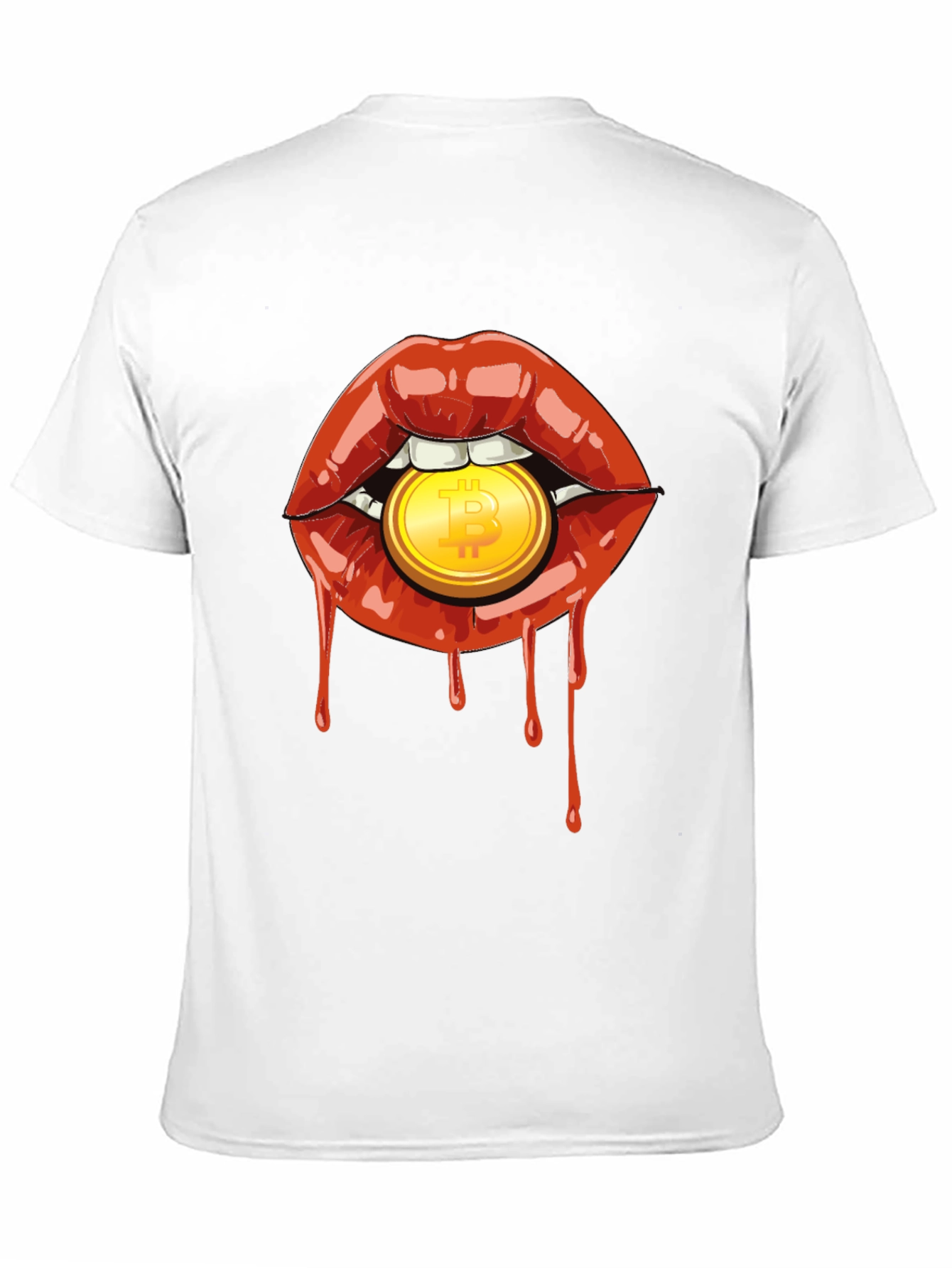 Bitcoin Lips Graphic Tee - Crypto Fashion