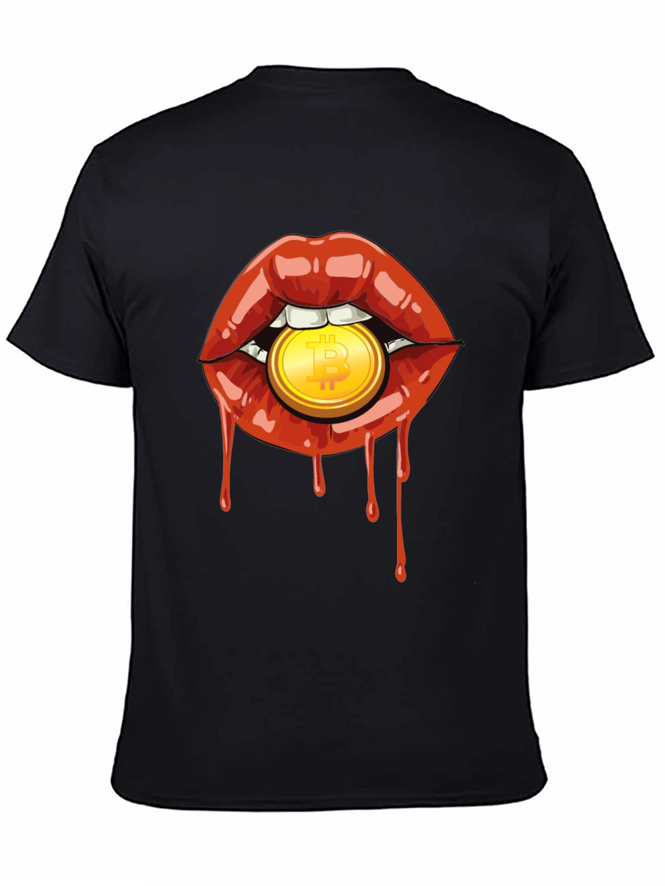 Bitcoin Lips Graphic Tee - Crypto Fashion