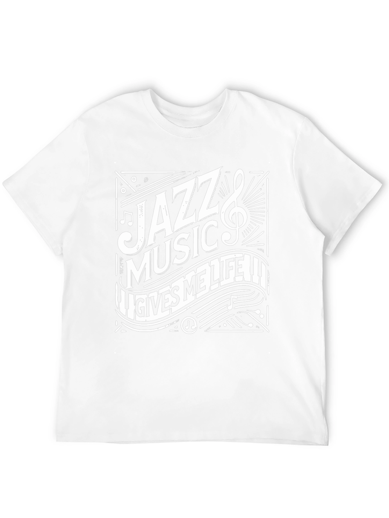 Jazz Music Gives Me Life Black T-Shirt