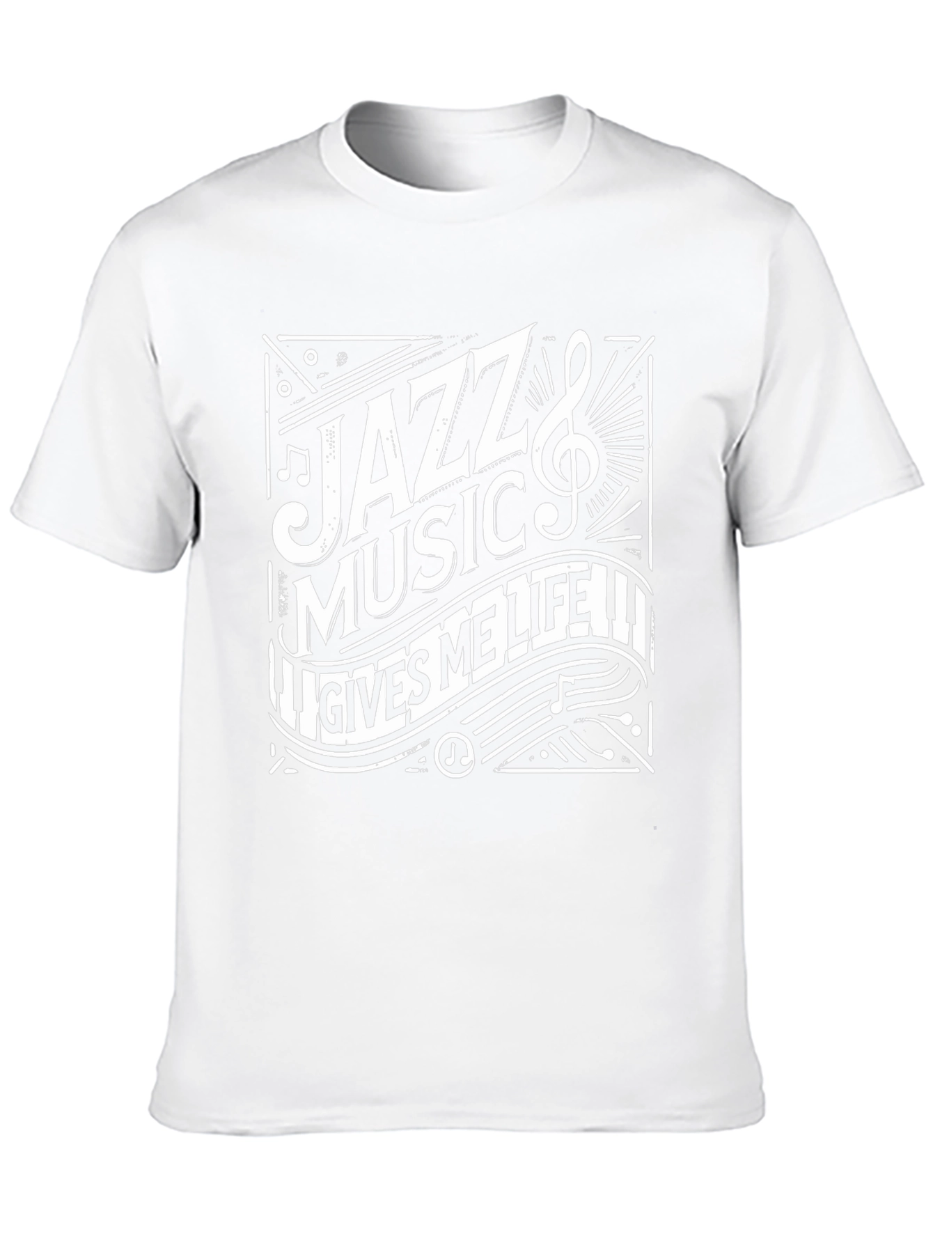 Jazz Music Gives Me Life Black T-Shirt