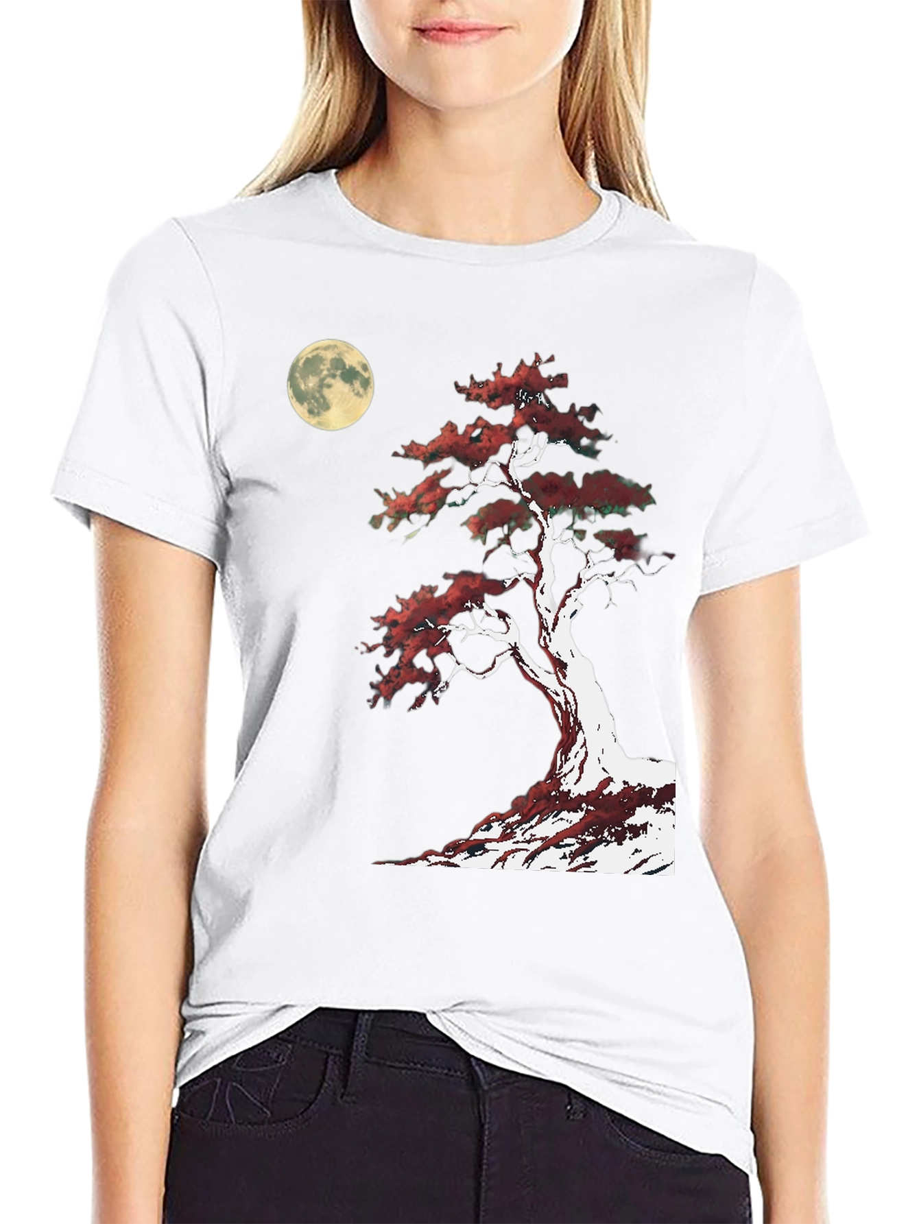 Bonsai Moon Graphic Tee - Stylish Comfort