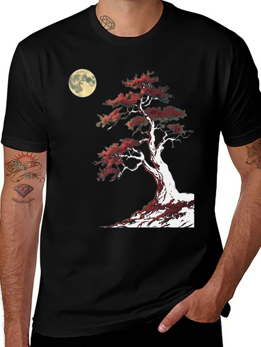 Bonsai Moon Graphic Tee - Stylish Comfort