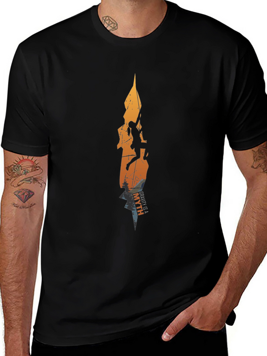 Climbing Silhouette Graphic Tee - Gravity is a Myth Shirt