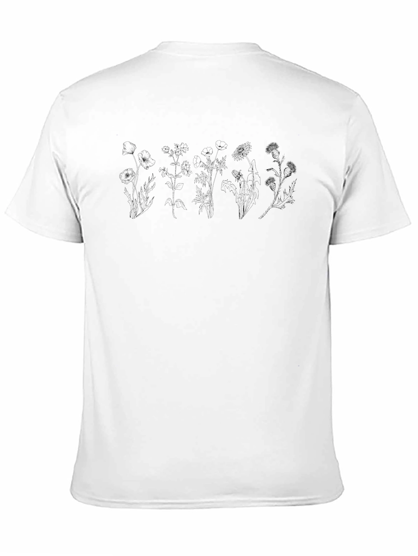 Floral Graphic Tee - Black Cotton Comfort