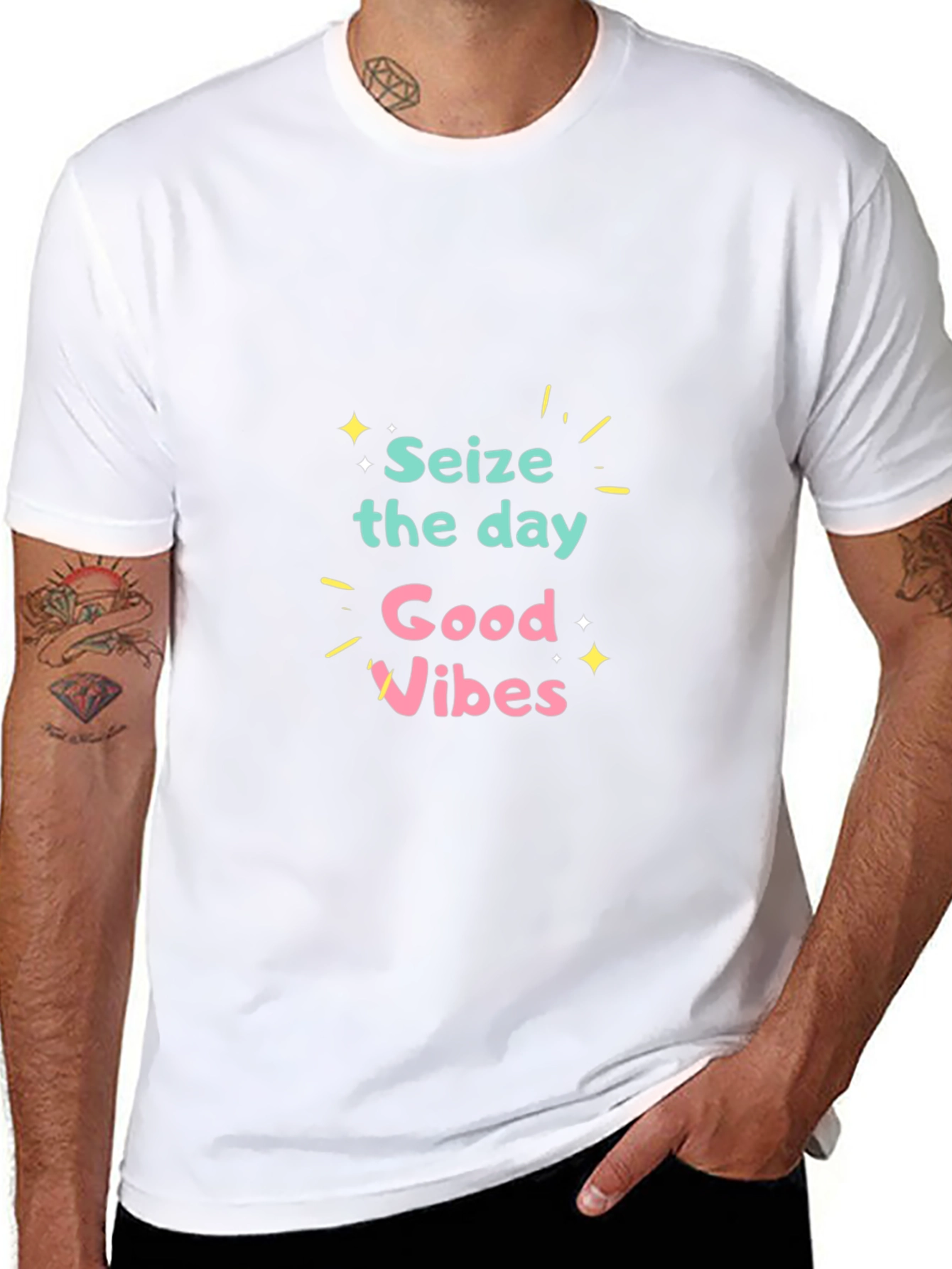 Seize the Day Graphic Black T-Shirt