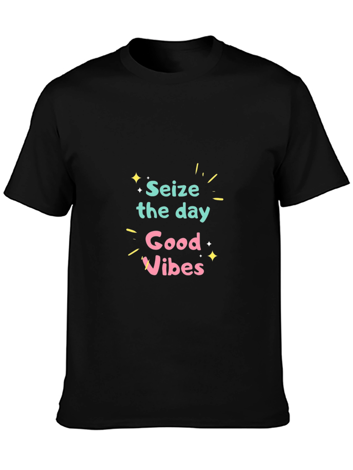Seize the Day Graphic Black T-Shirt