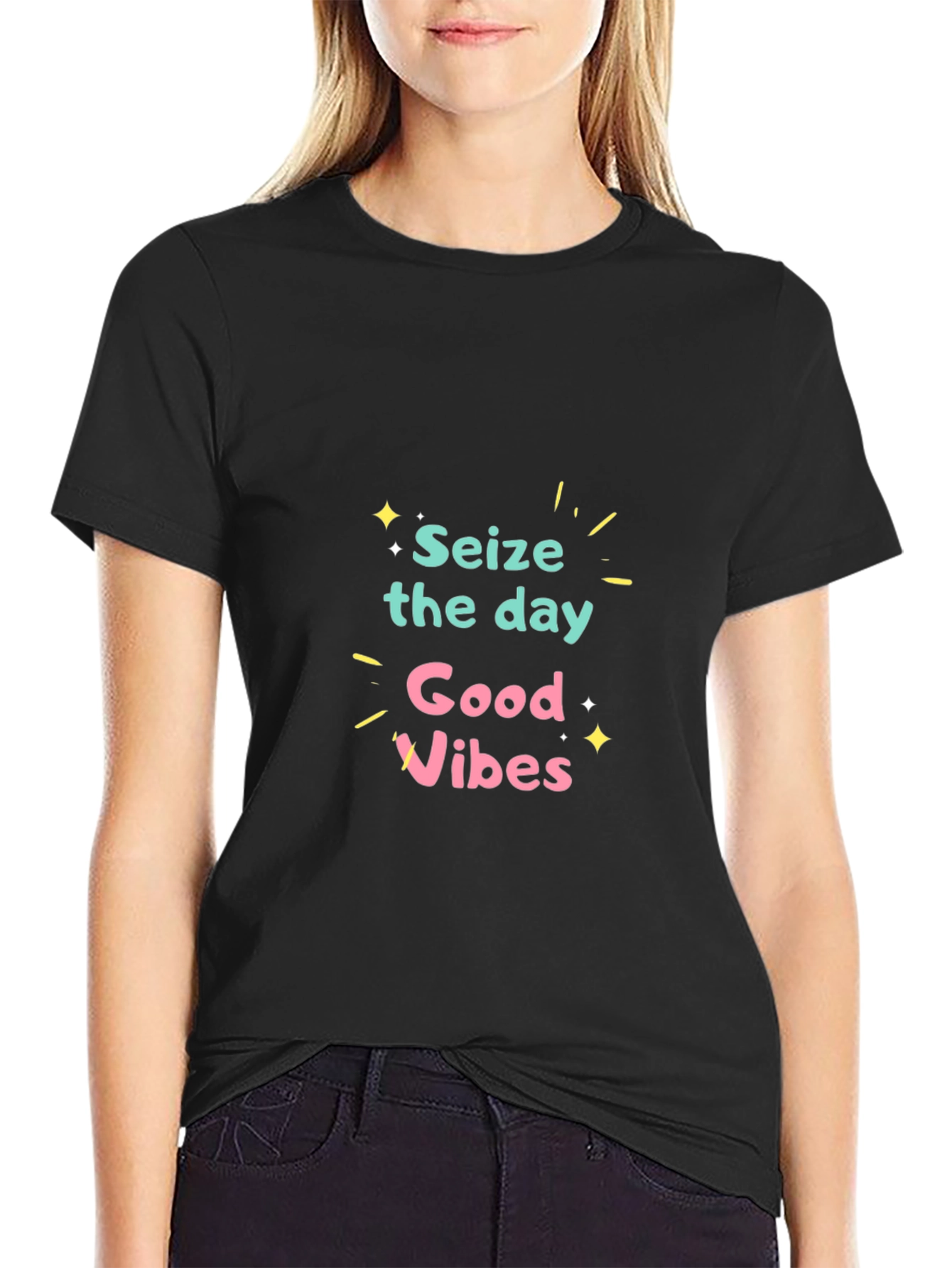 Seize the Day Graphic Black T-Shirt