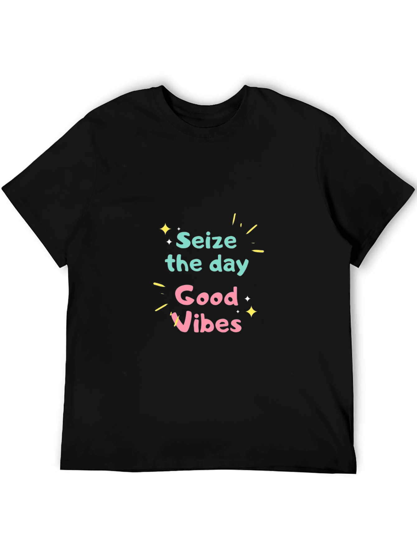 Seize the Day Graphic Black T-Shirt