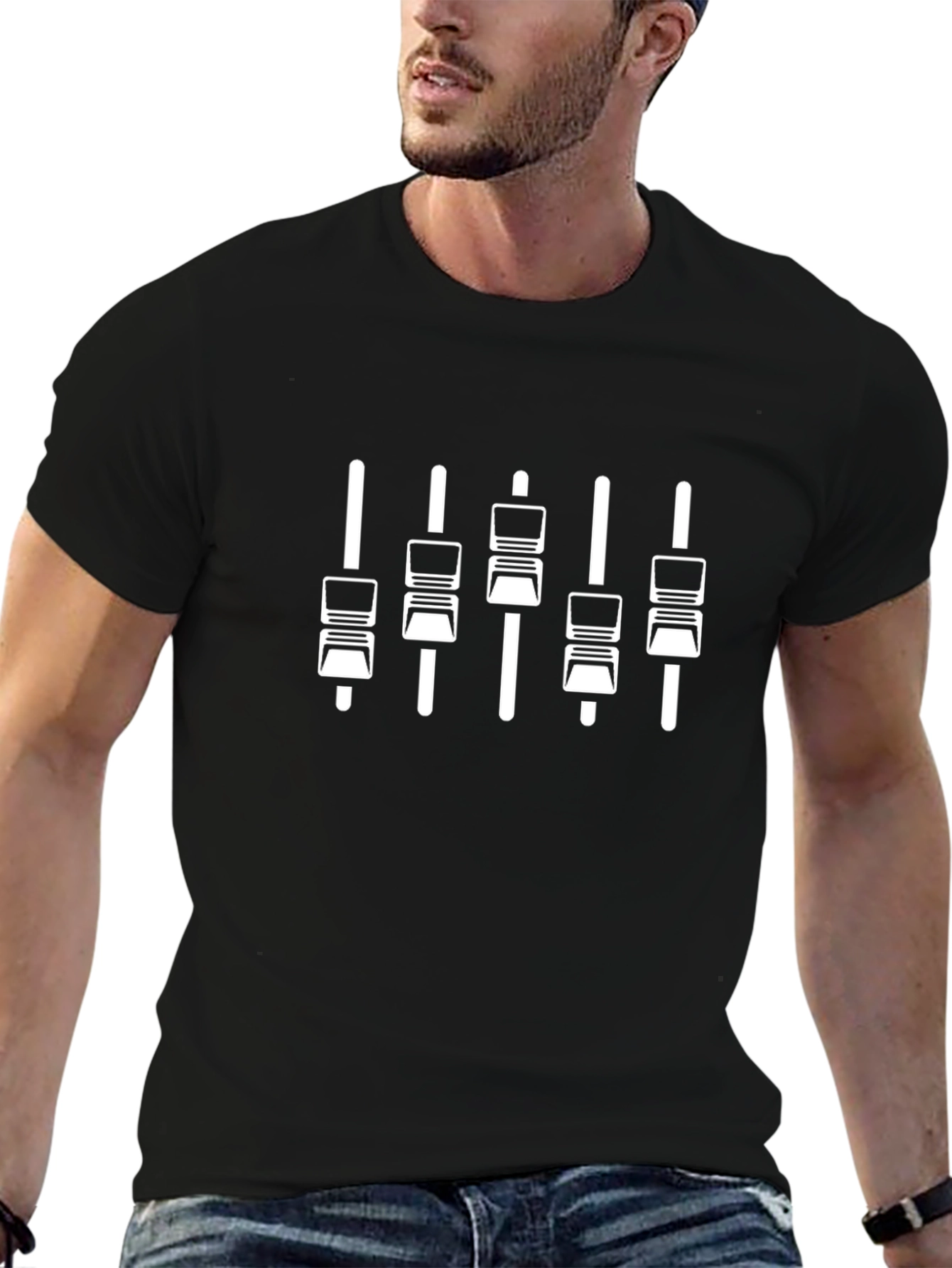 DJ Mixer Graphic T-Shirt - Black