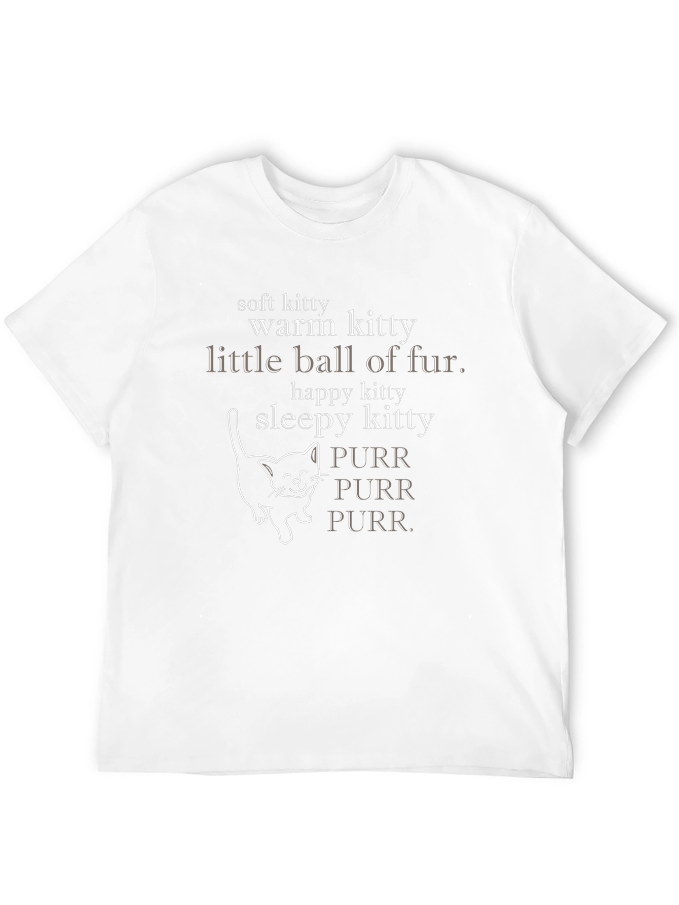 Soft Kitty Black Graphic T-Shirt