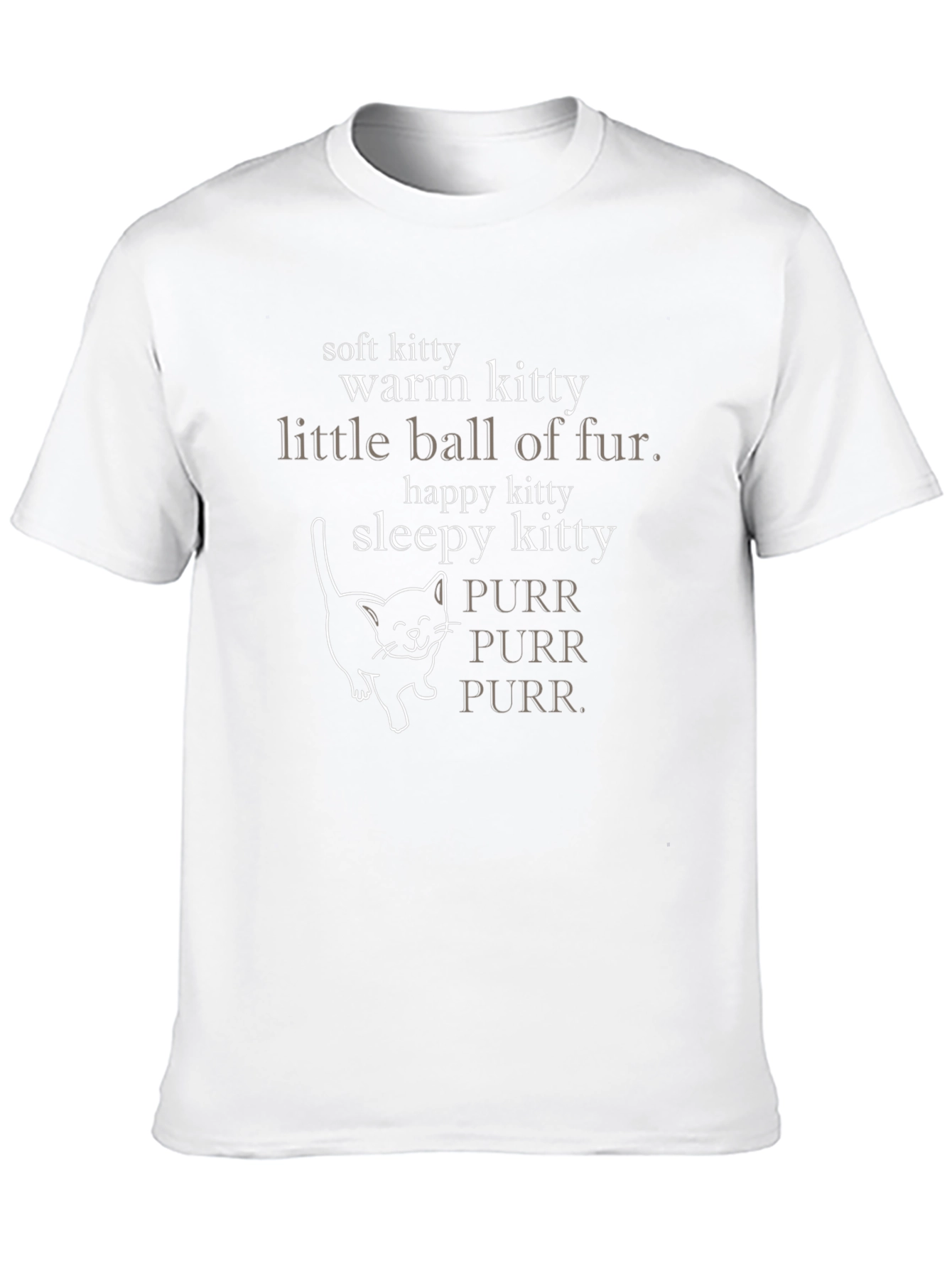 Soft Kitty Black Graphic T-Shirt