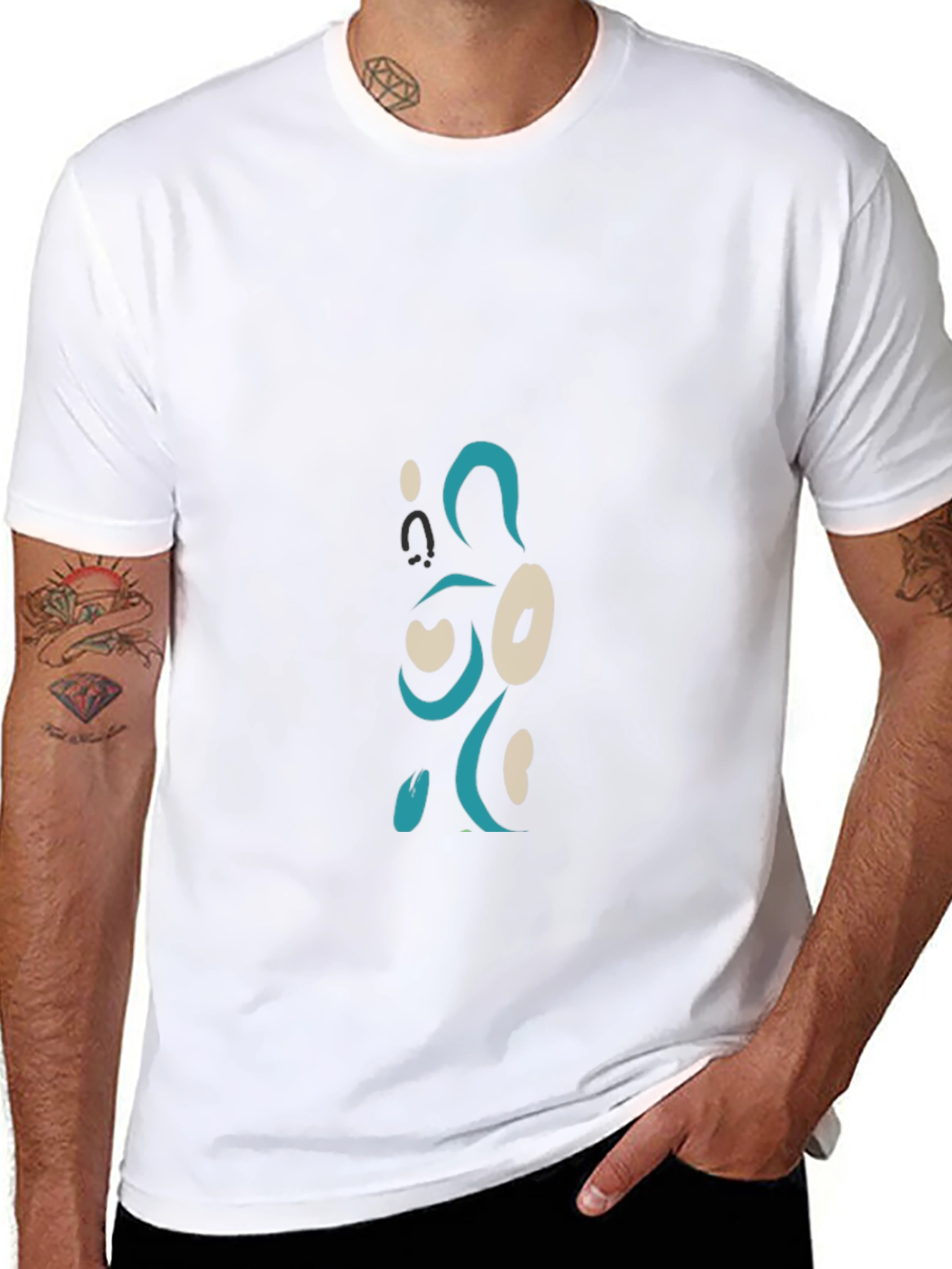 Abstract Design Black T-Shirt