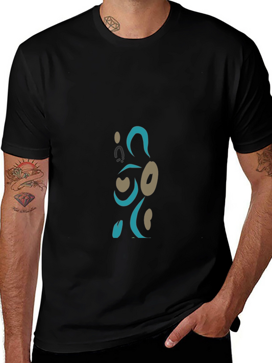 Abstract Design Black T-Shirt