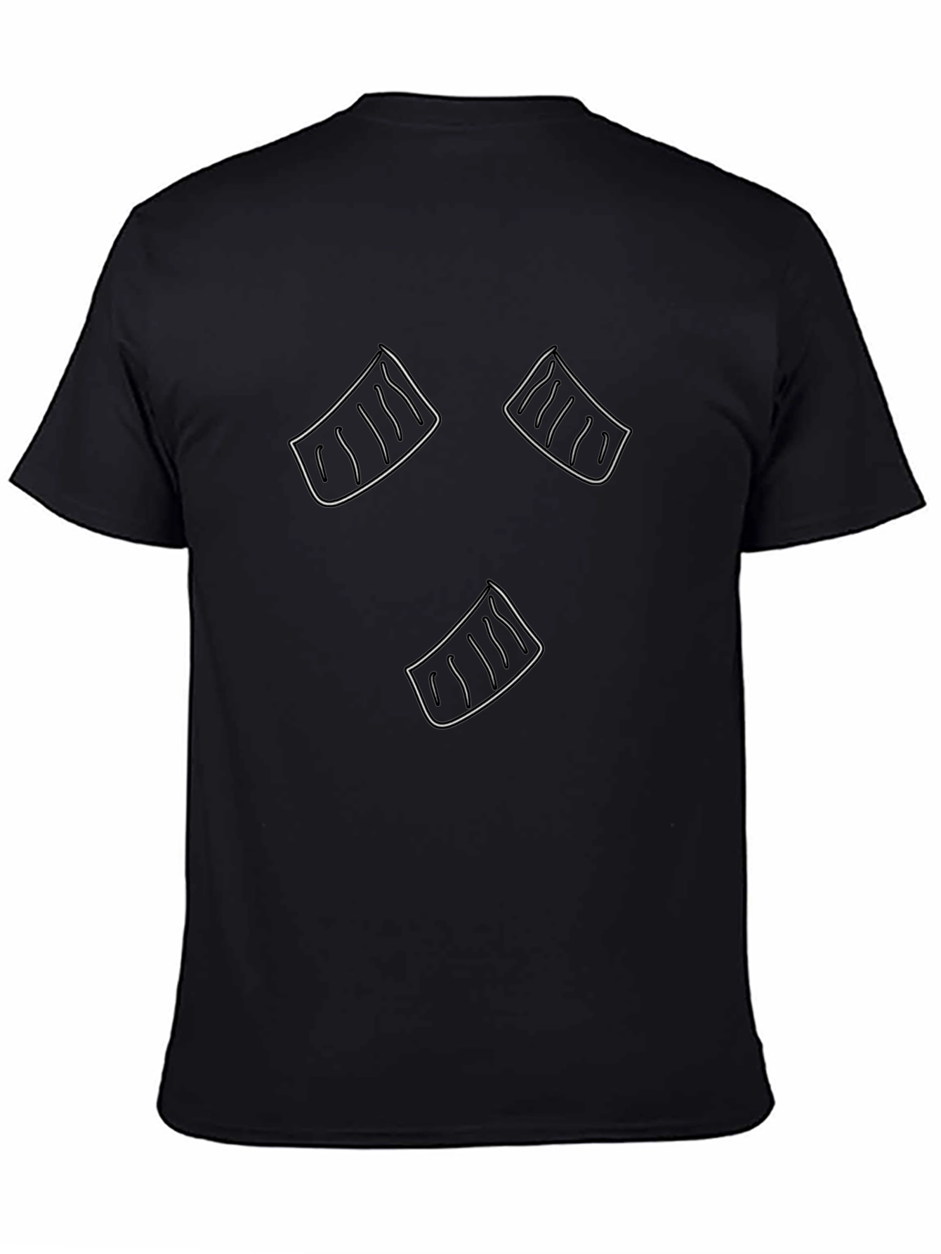 Mens Black T-Shirt with Graphic Design
