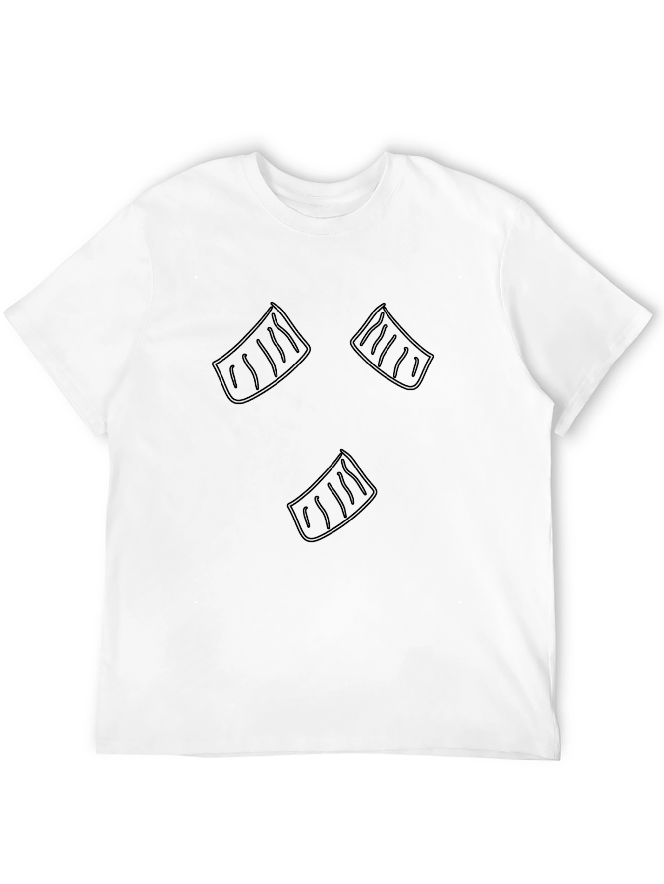 Mens Black T-Shirt with Graphic Design
