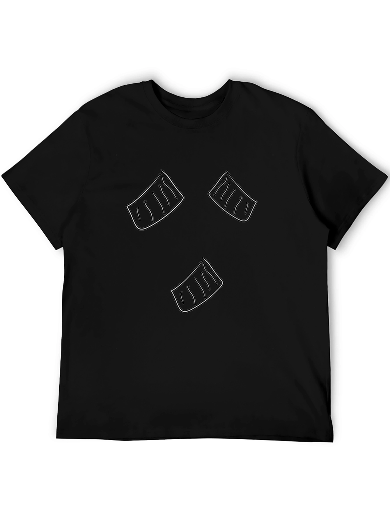 Mens Black T-Shirt with Graphic Design