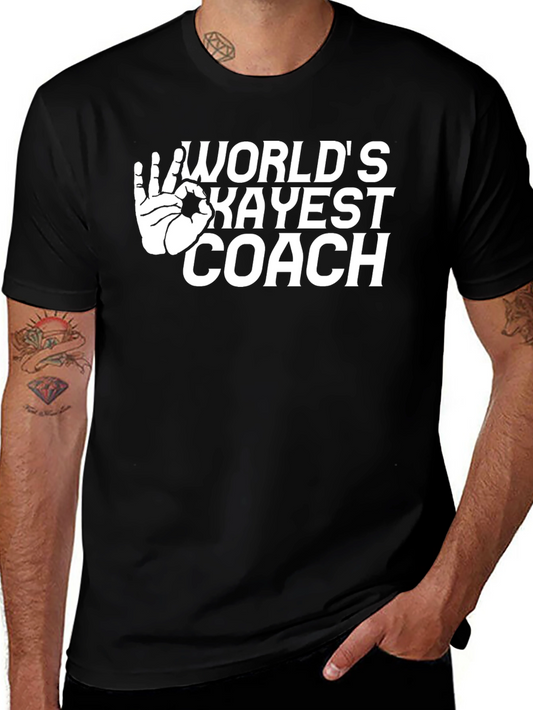 Worlds Okayest Coach Black T-Shirt