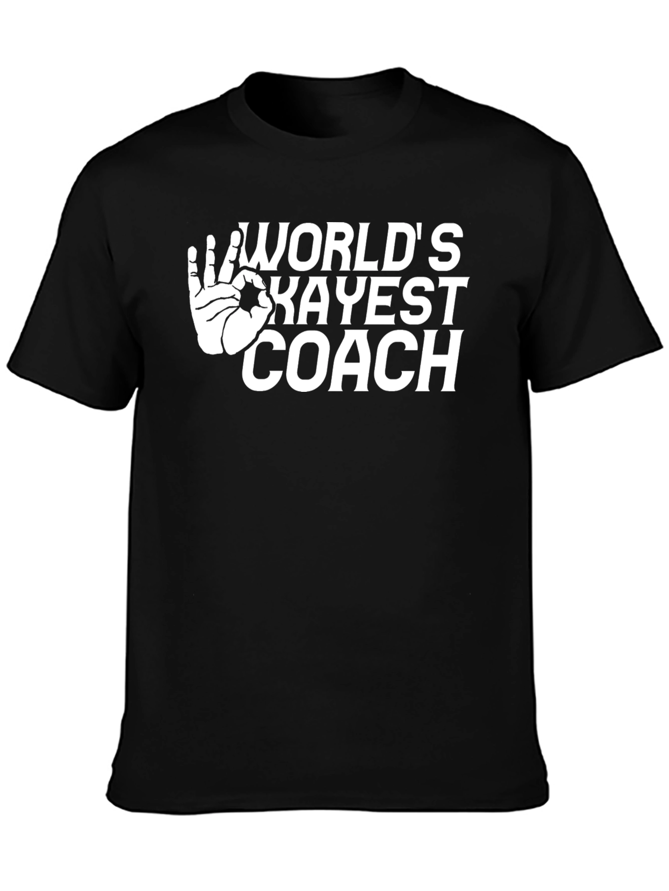 Worlds Okayest Coach Black T-Shirt