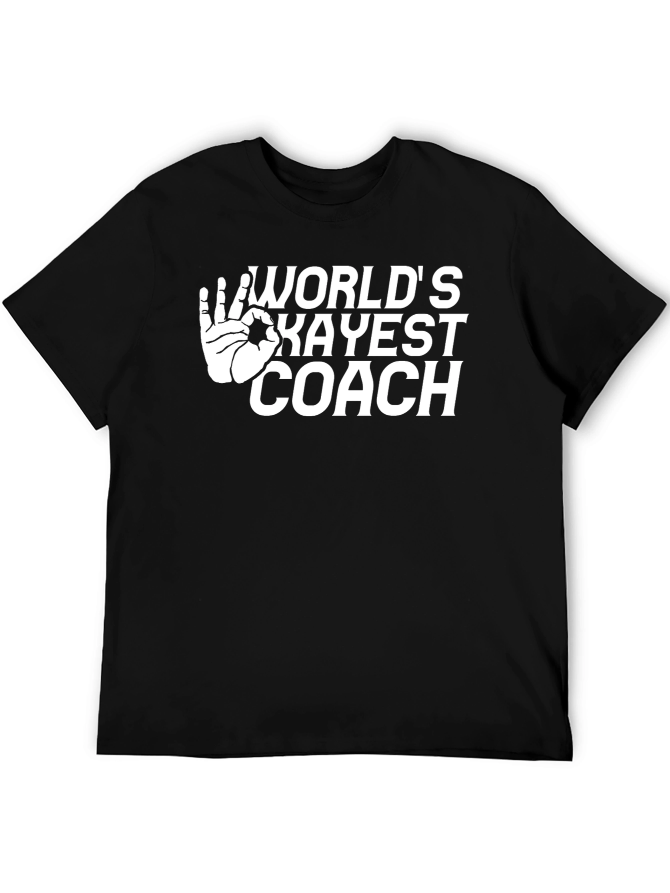 Worlds Okayest Coach Black T-Shirt