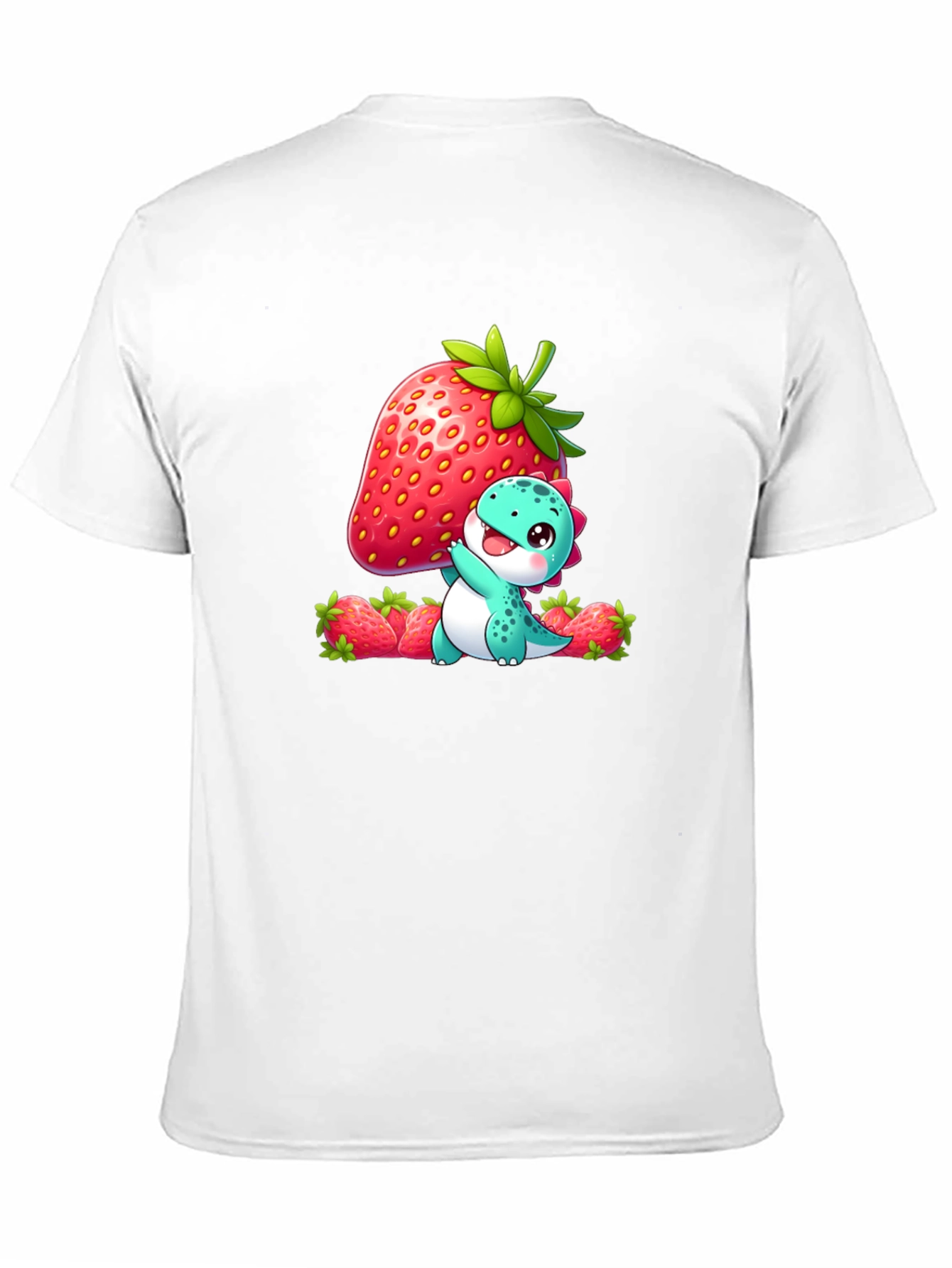 Cute Dinosaur with Strawberry T-Shirt