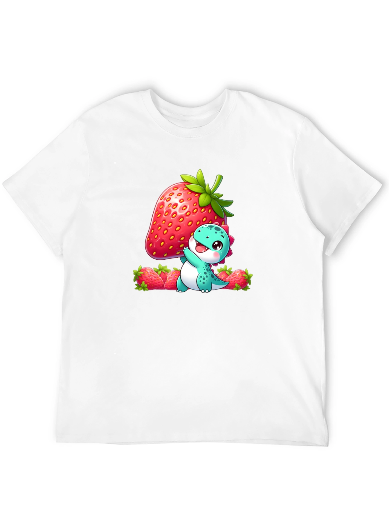 Cute Dinosaur with Strawberry T-Shirt