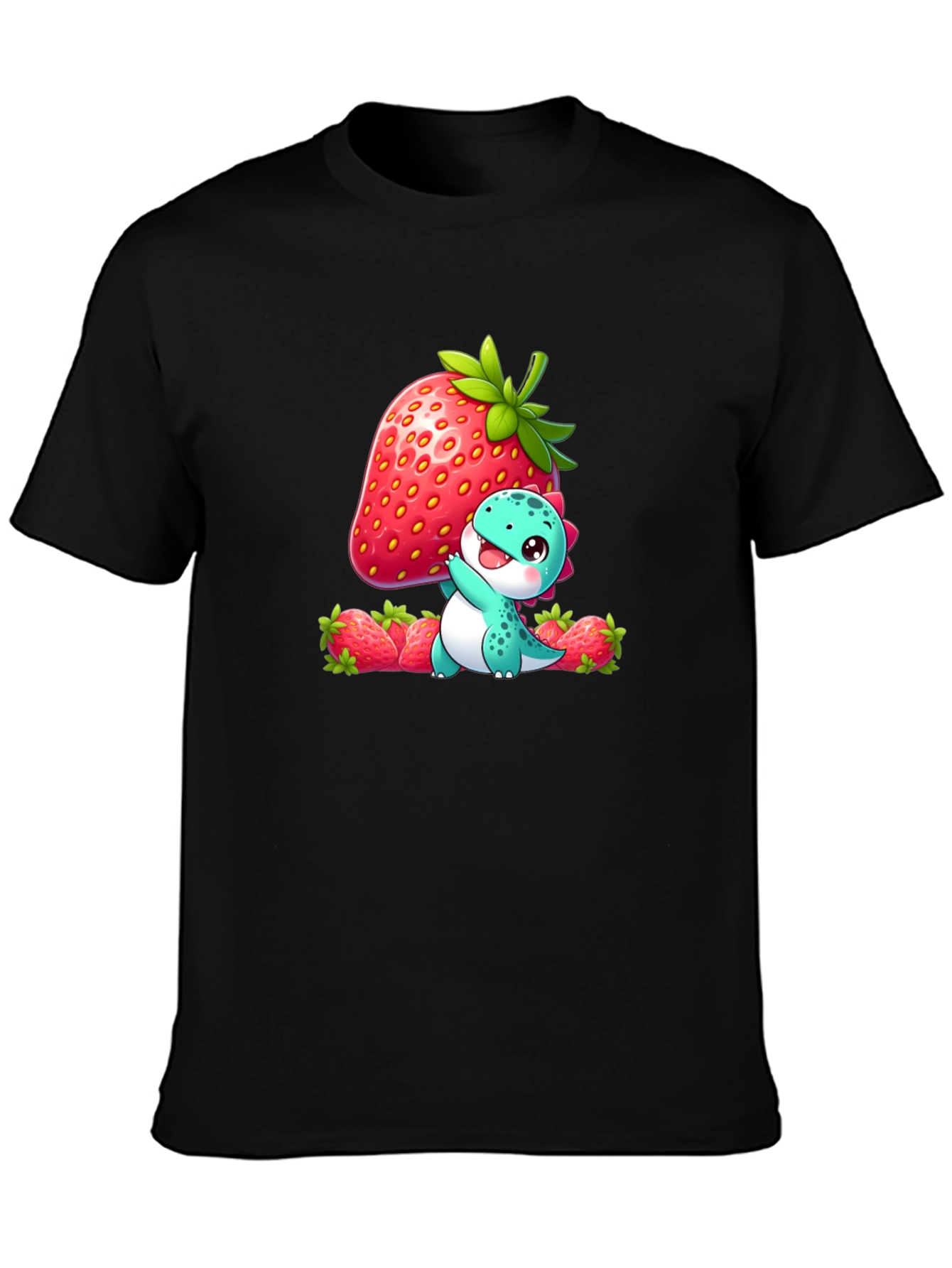 Cute Dinosaur with Strawberry T-Shirt