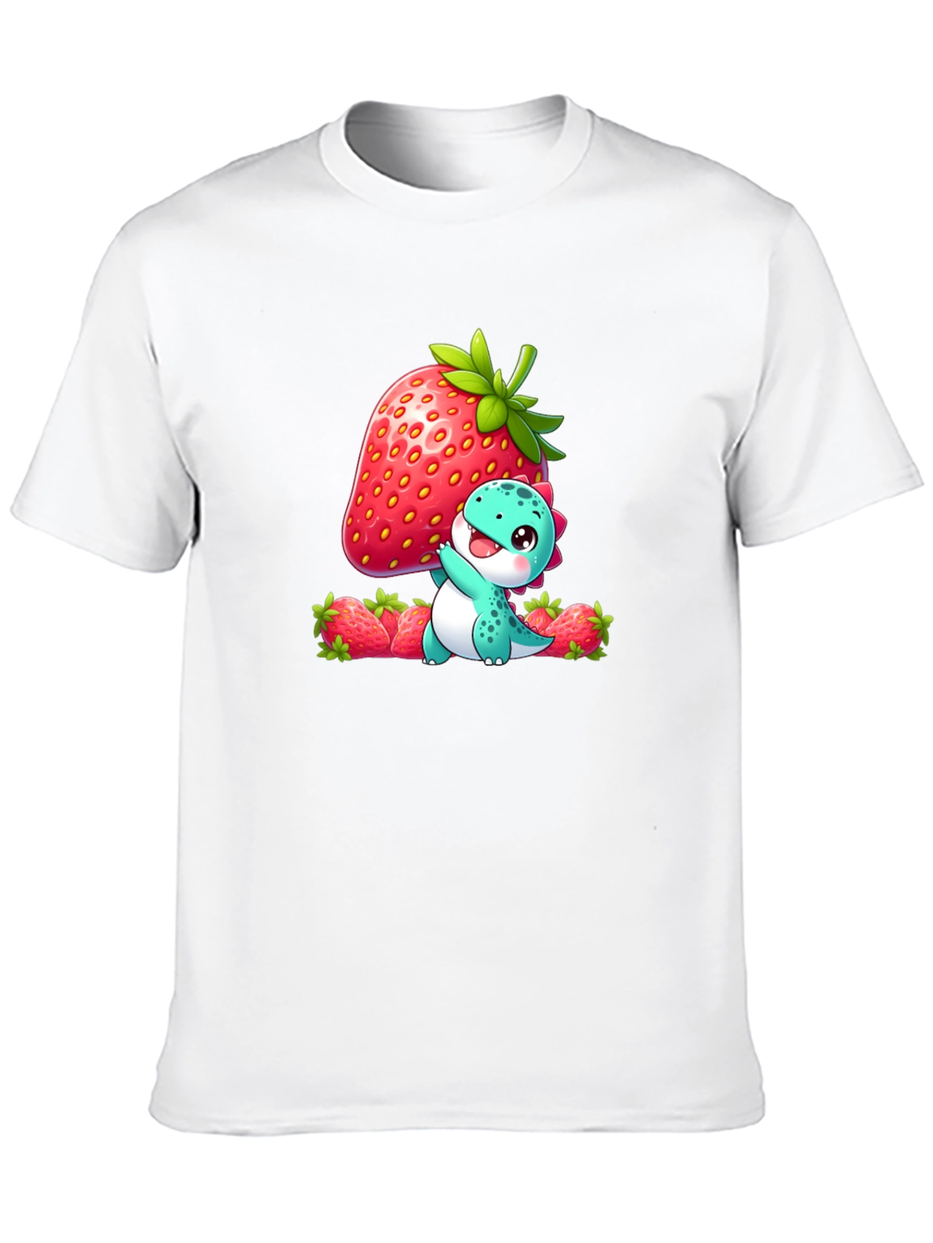 Cute Dinosaur with Strawberry T-Shirt