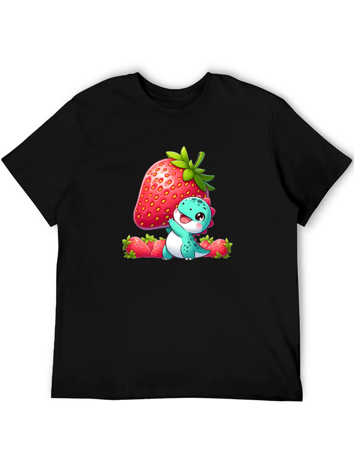 Cute Dinosaur with Strawberry T-Shirt