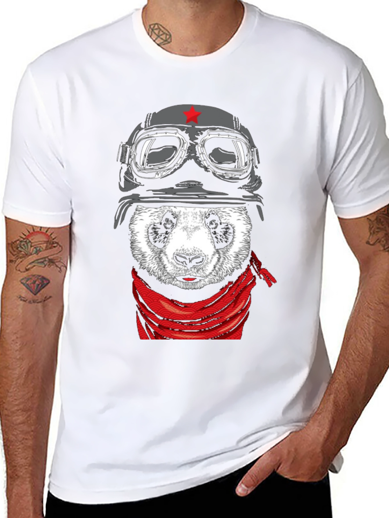 Panda Aviator T-Shirt - Unique Graphic Tee