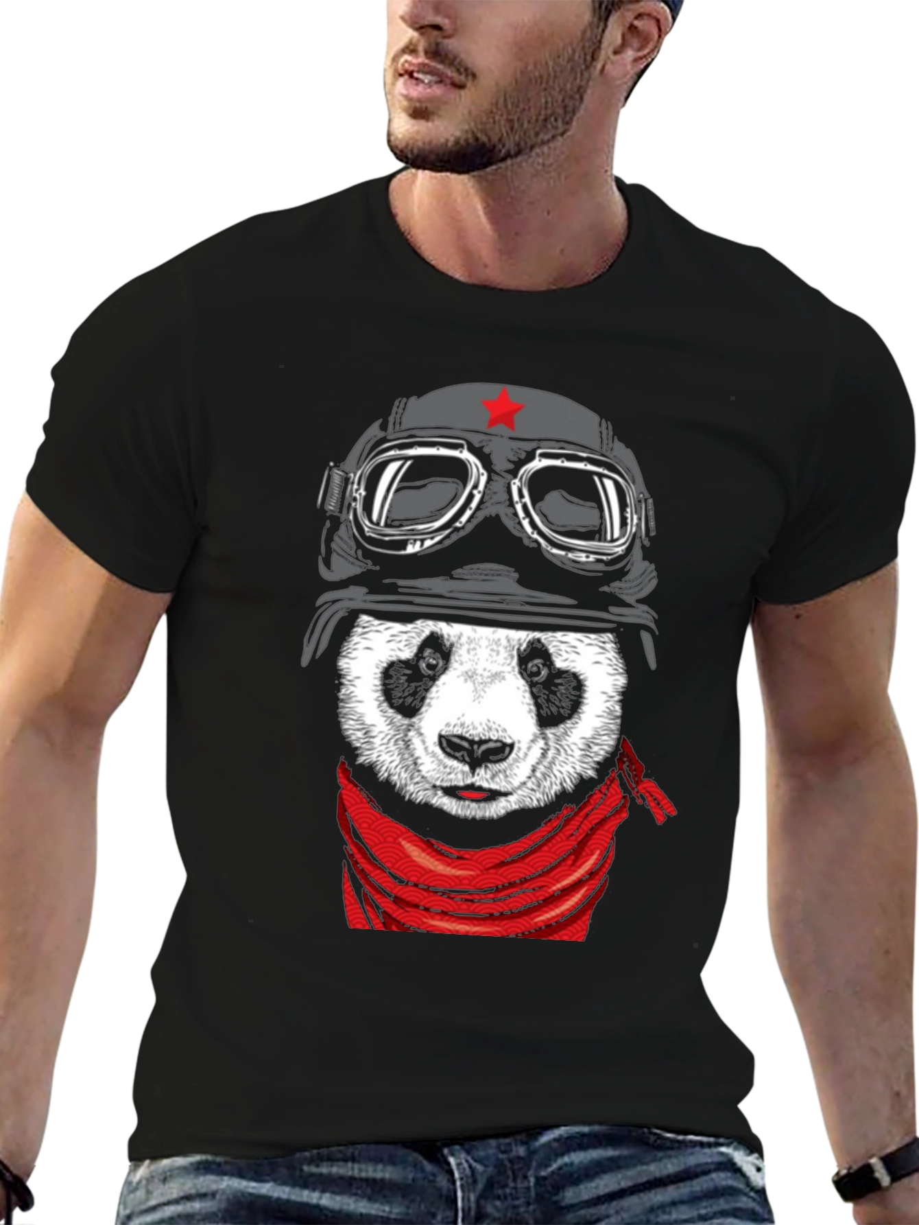 Panda Aviator T-Shirt - Unique Graphic Tee