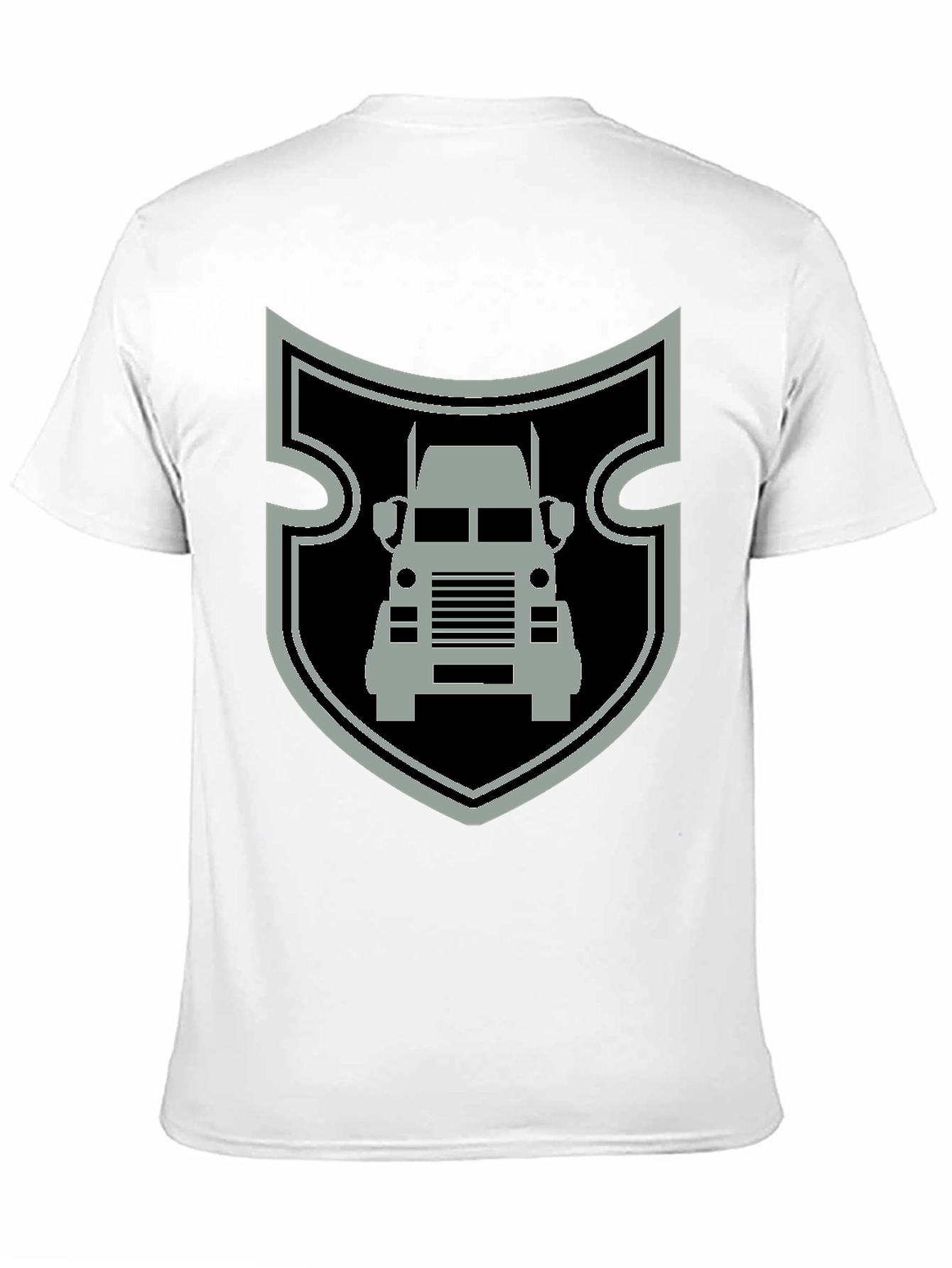 Truck Shield Graphic Tee - Black Cotton T-Shirt