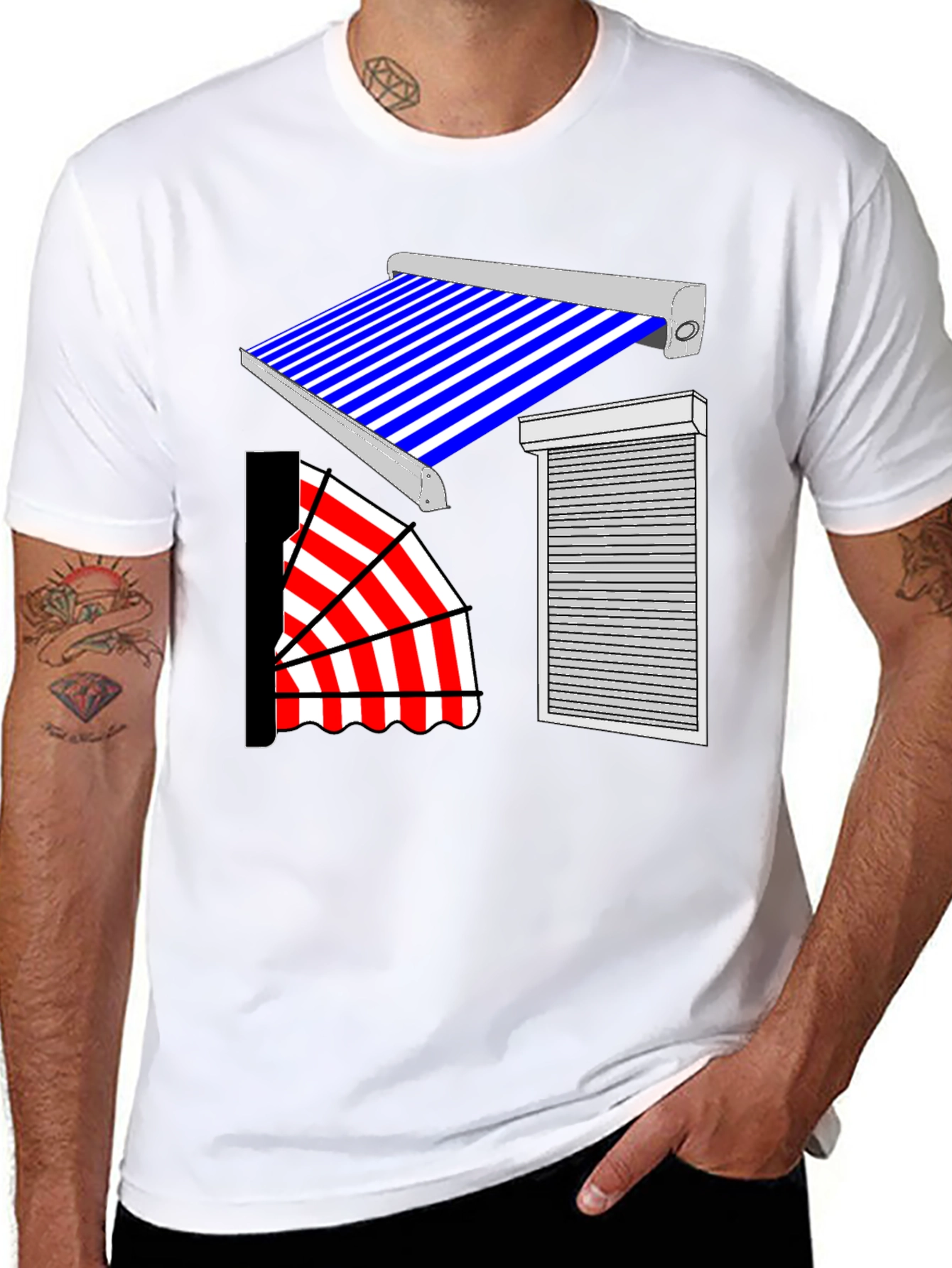 Awnings Graphic T-Shirt | Unisex Soft Cotton Tee