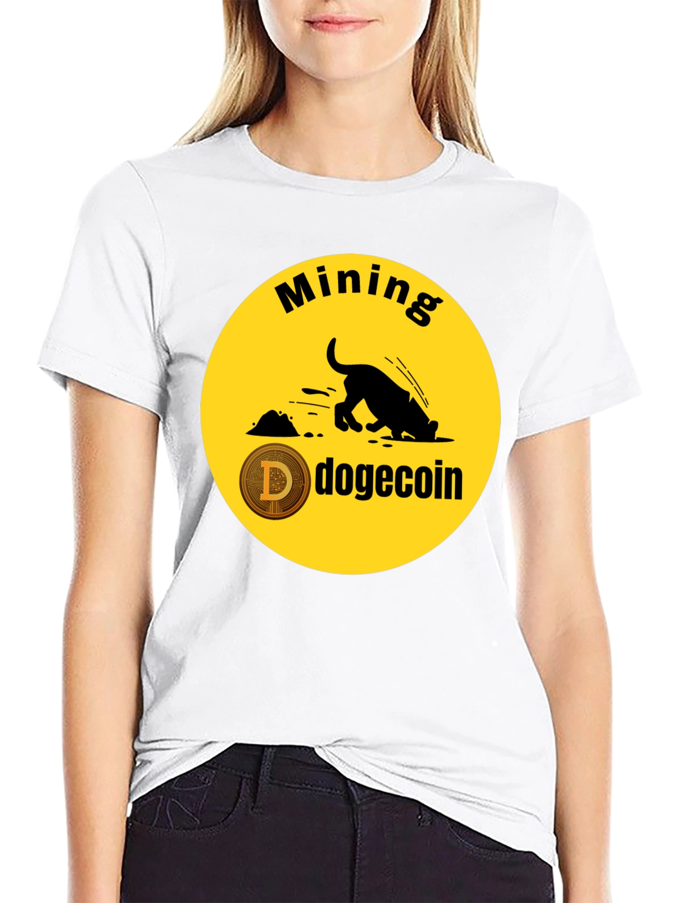 Dogecoin Mining T-Shirt - Crypto HODL Tee