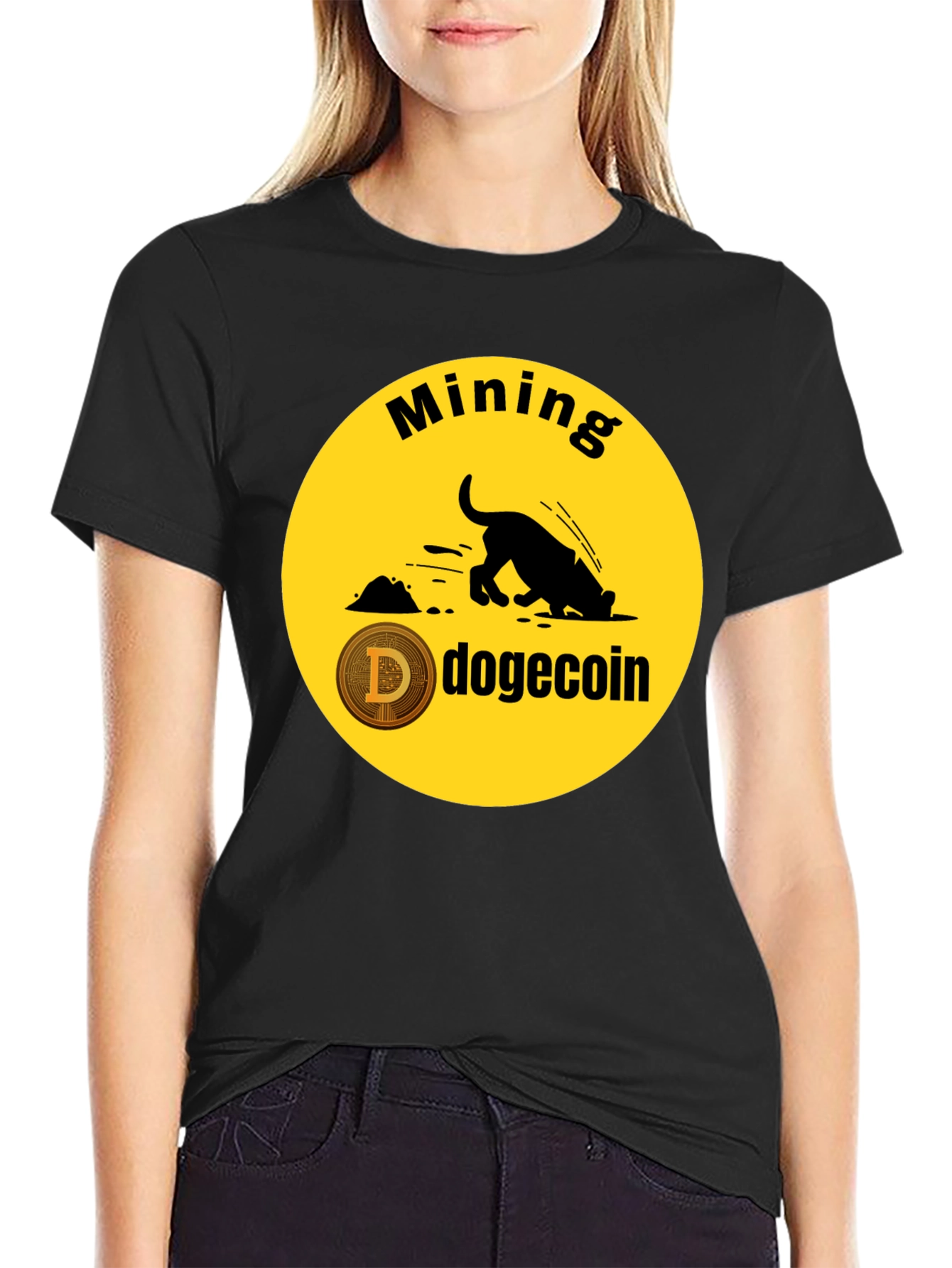 Dogecoin Mining T-Shirt - Crypto HODL Tee