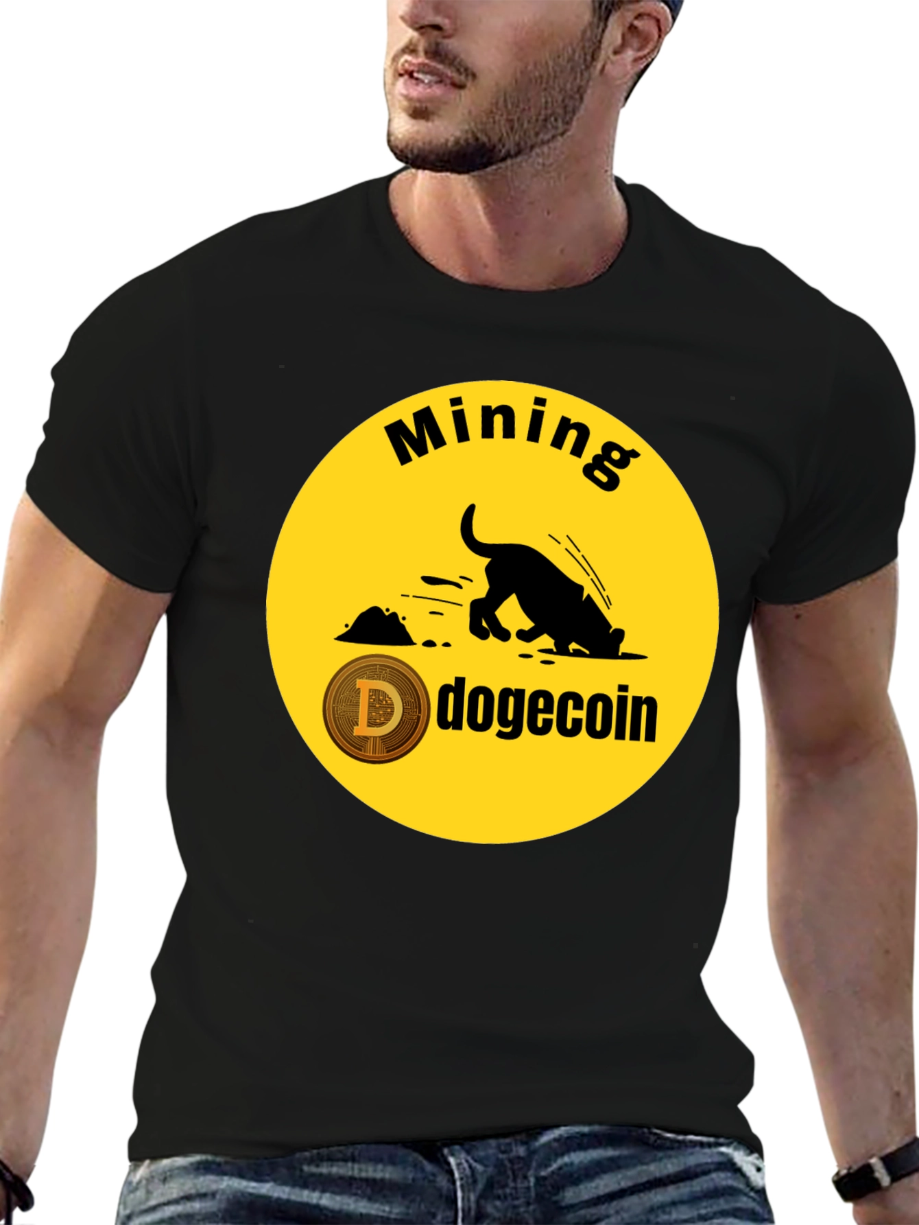 Dogecoin Mining T-Shirt - Crypto HODL Tee