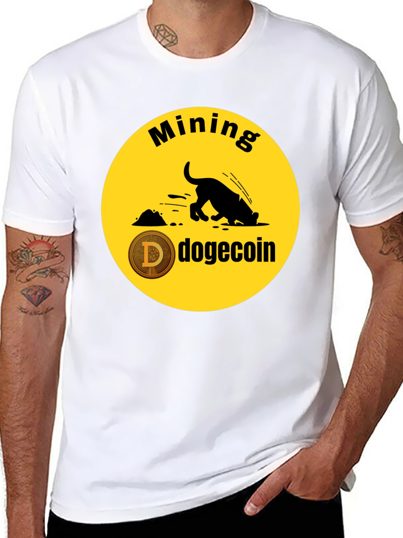 Dogecoin Mining T-Shirt - Crypto HODL Tee