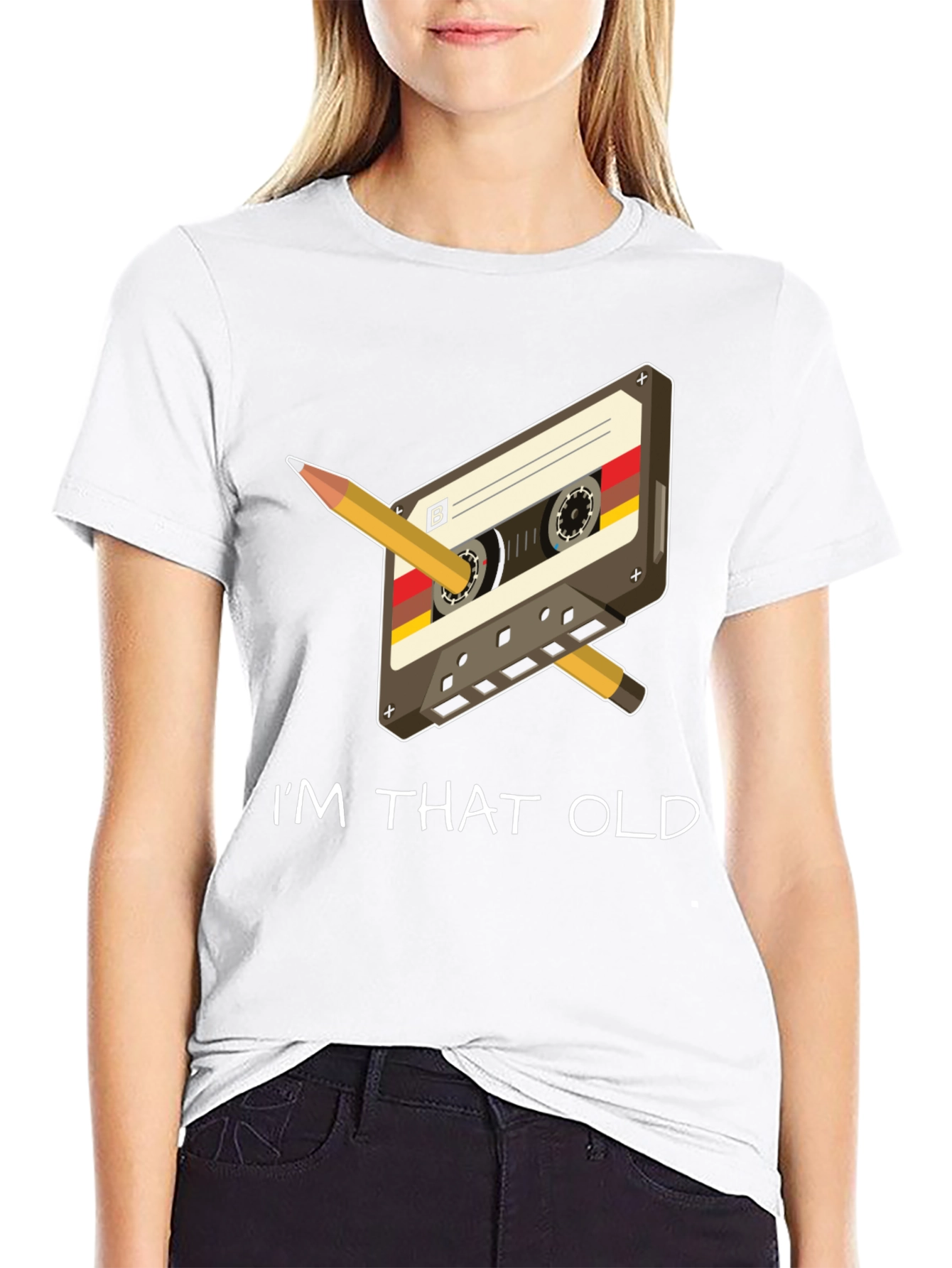 Retro Cassette Tape & Pencil Im That Old T-Shirt