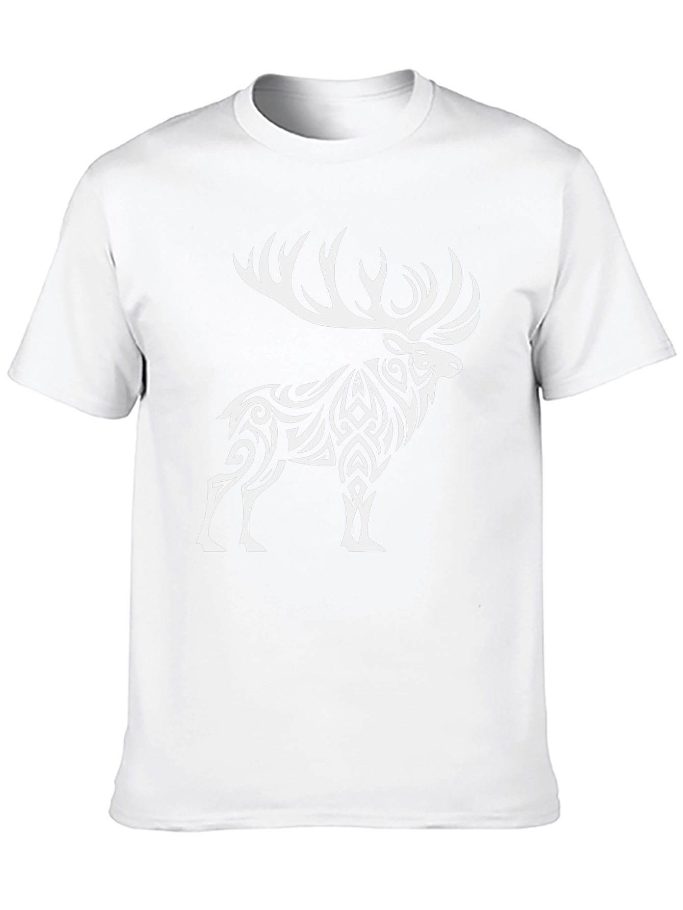 Tribal Elk Graphic Tee - Black