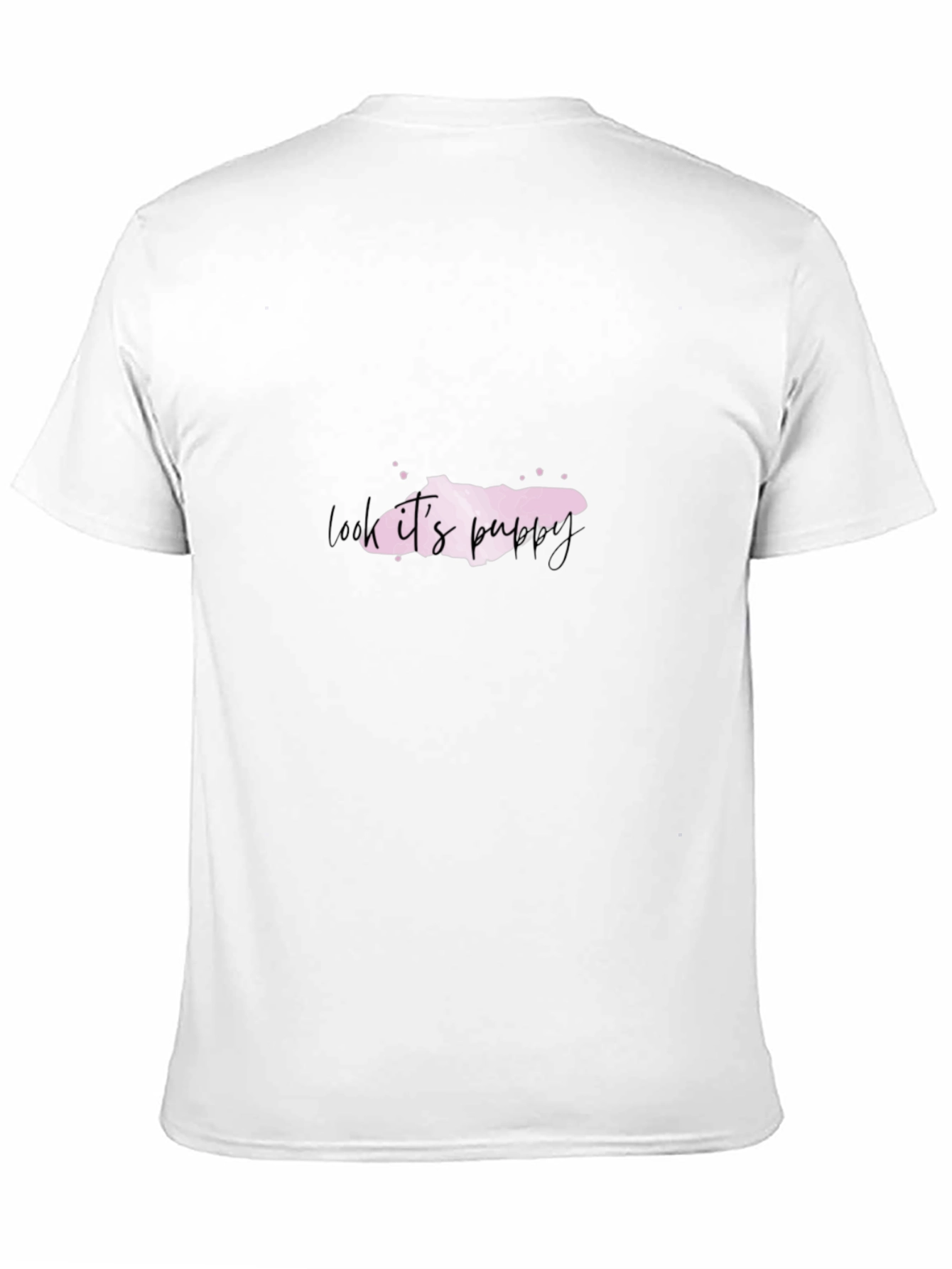 Look Its Puppy Mens Black T-Shirt