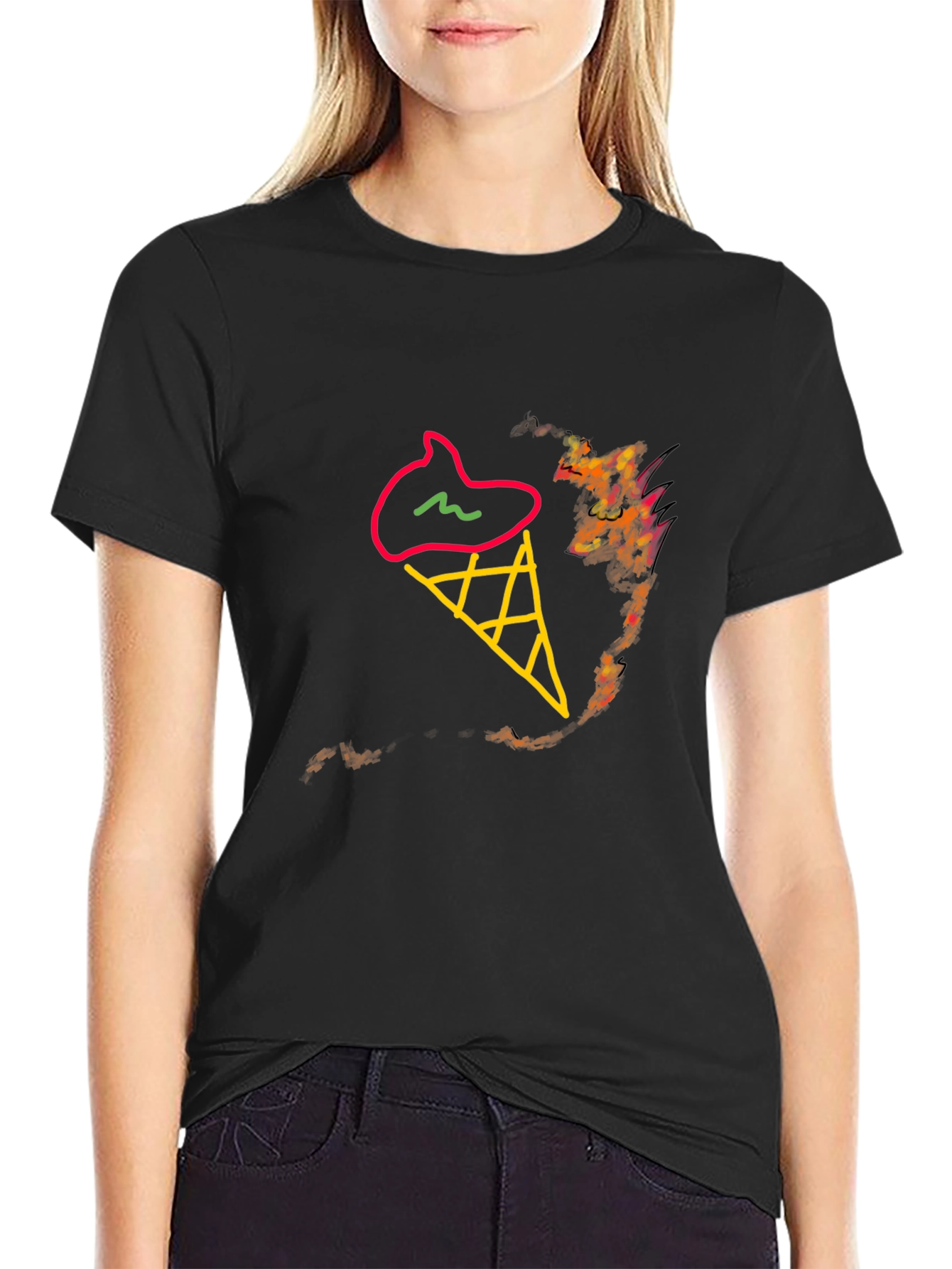 Ice Cream Cone Graphic Tee - Stylish & Unique