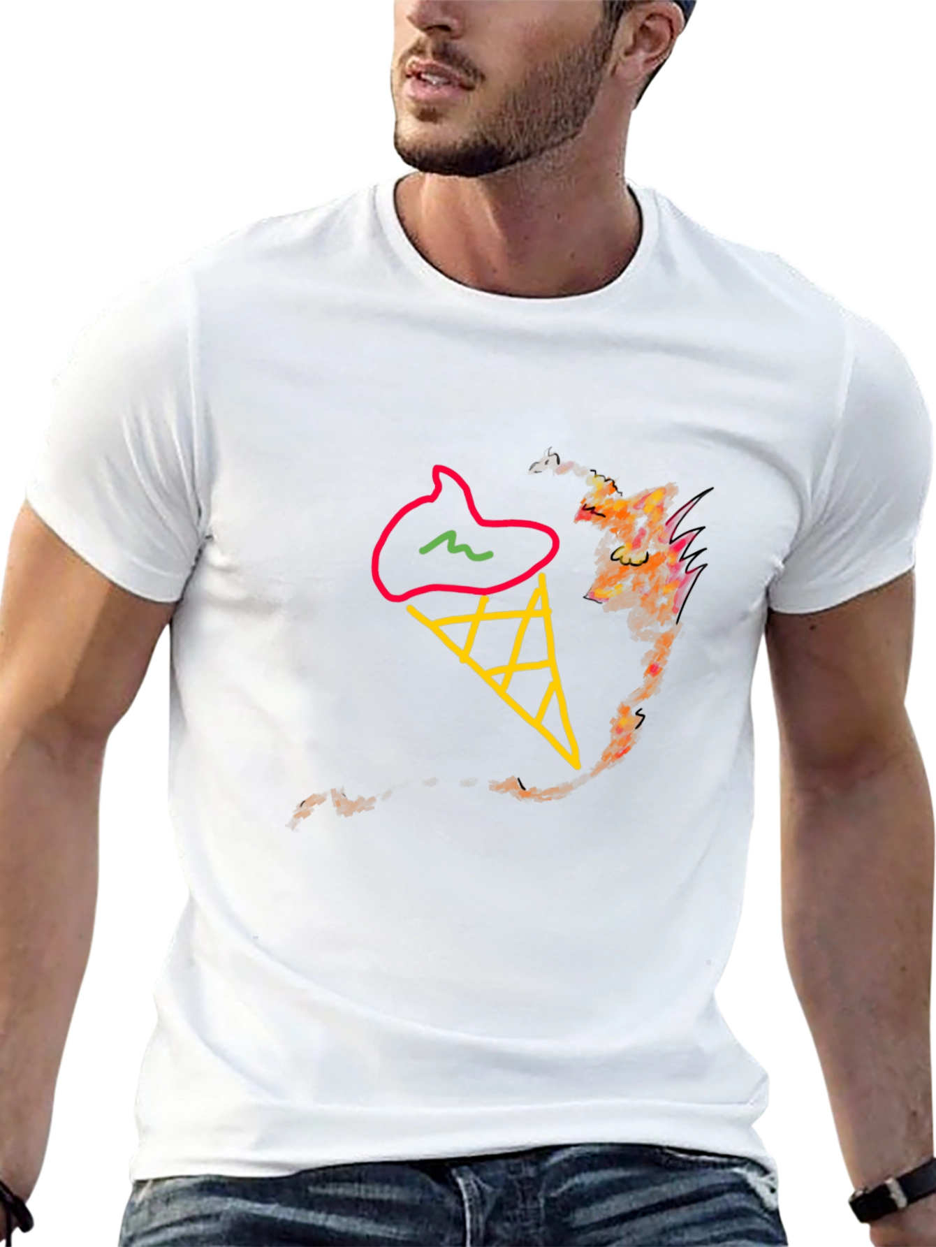Ice Cream Cone Graphic Tee - Stylish & Unique
